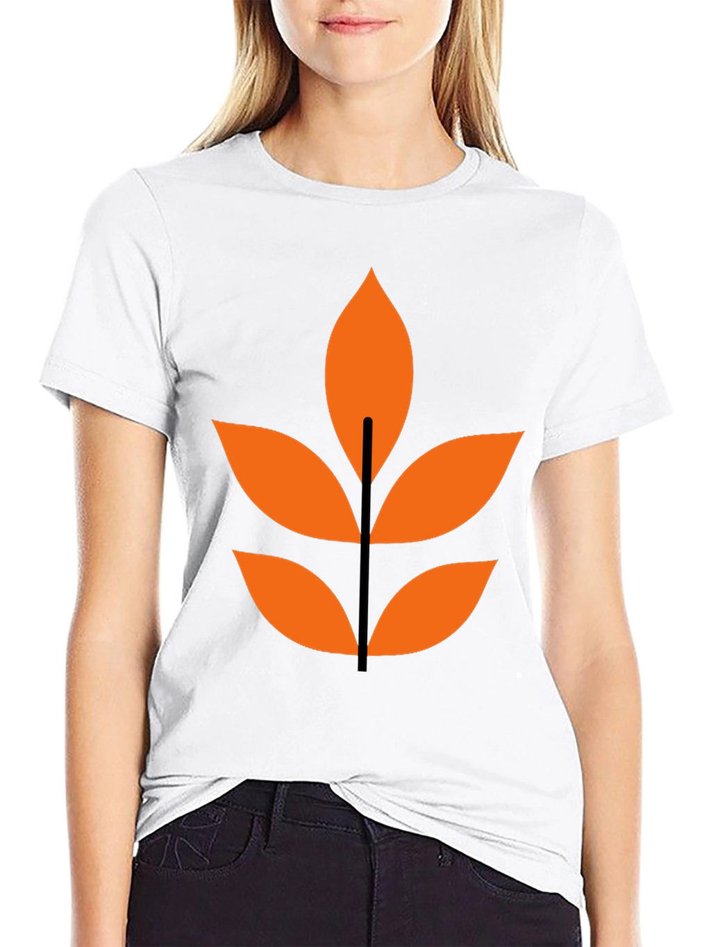 Abstract Leaf Graphic T-Shirt - Modern Design