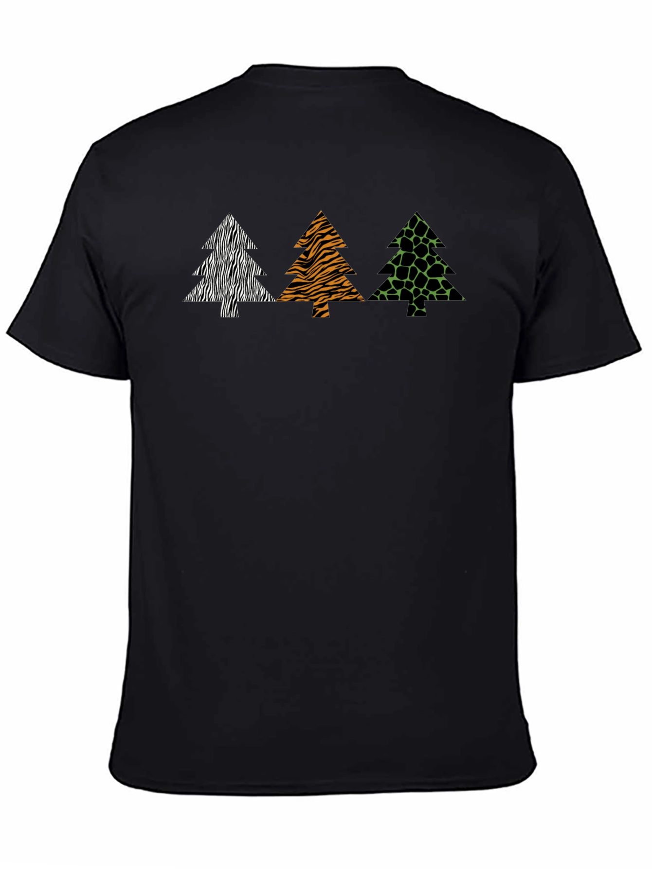 Animal Print Trees Graphic Tee - Stylish Comfort