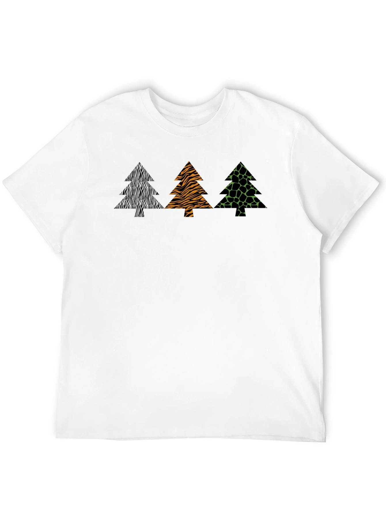 Animal Print Trees Graphic Tee - Stylish Comfort