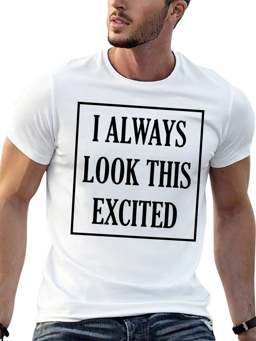 Always Excited Graphic Tee - Black