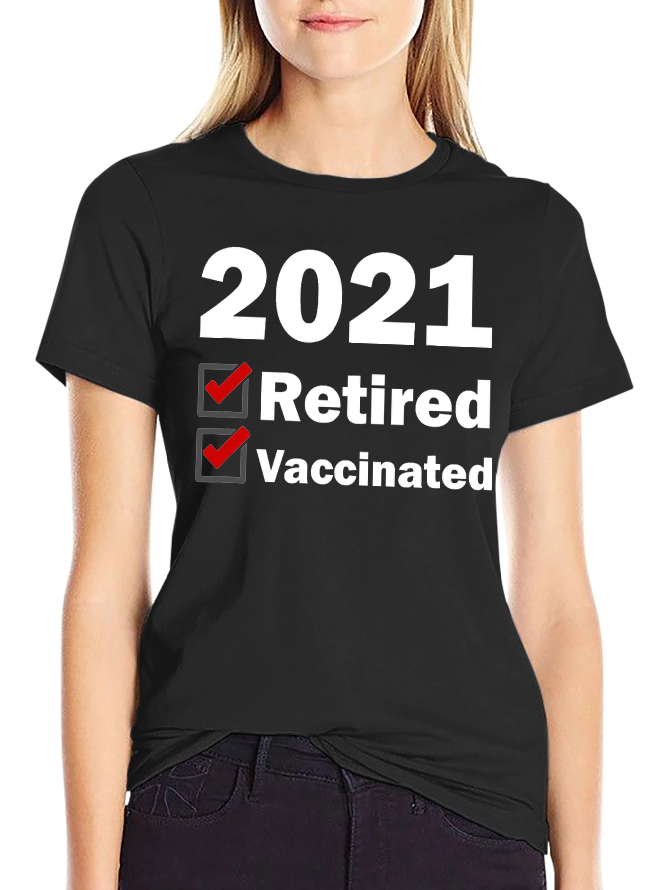 2021 Retired & Vaccinated Graphic Tee