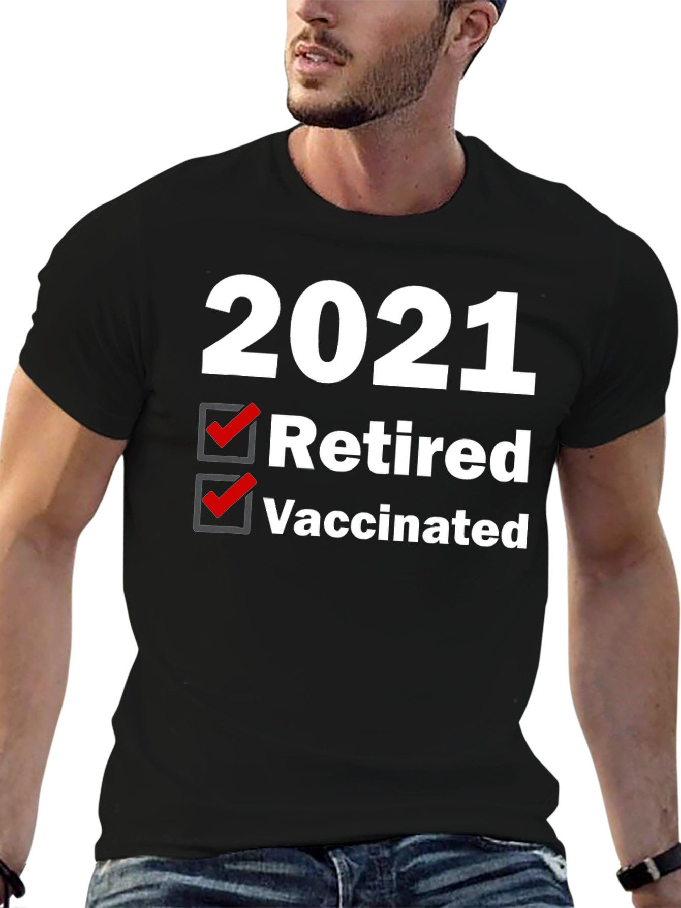 2021 Retired & Vaccinated Graphic Tee