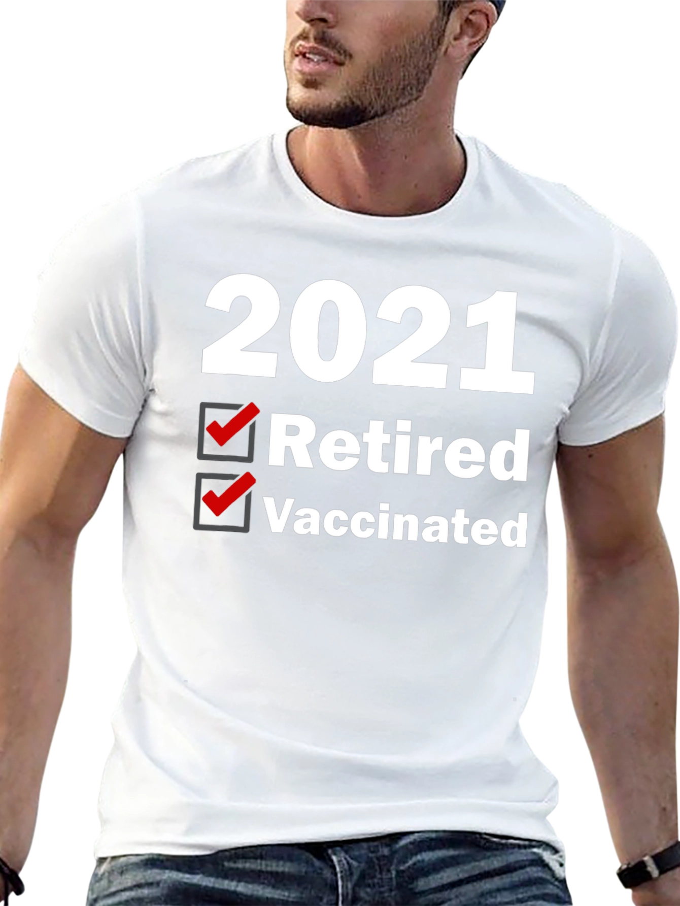 2021 Retired & Vaccinated Graphic Tee