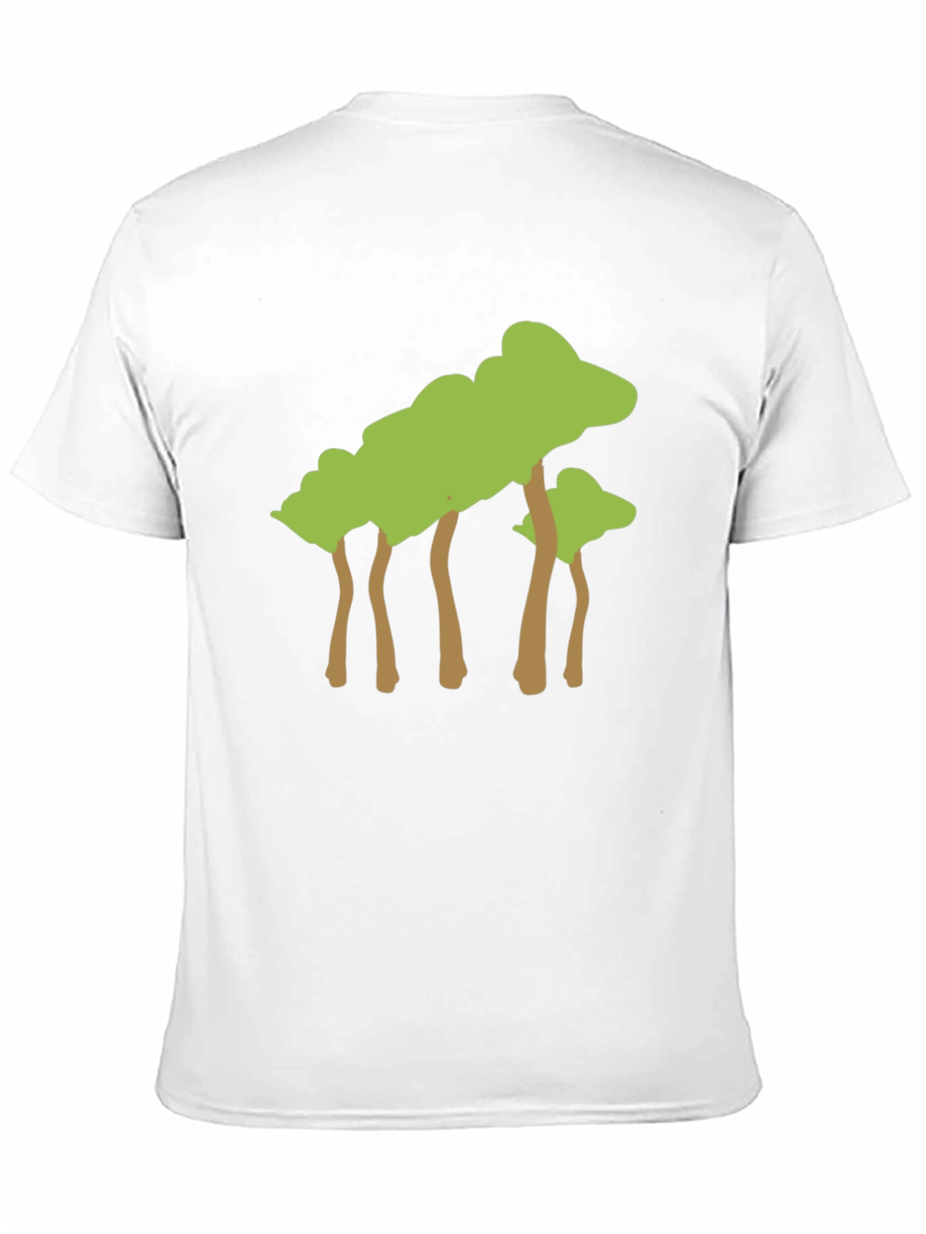 Abstract Tree Graphic Tee - Black Cotton Casual T-Shirt