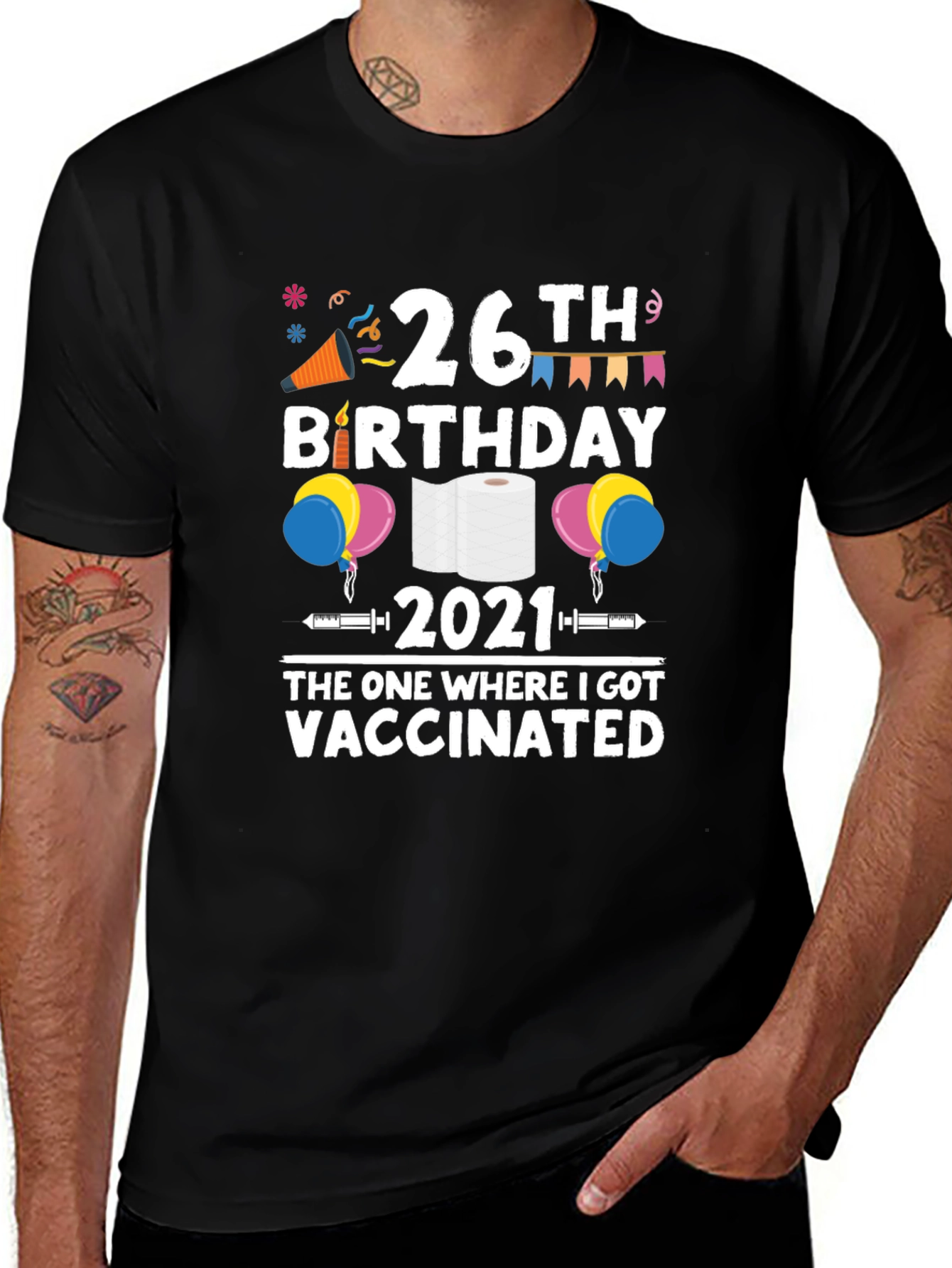 26th Birthday Vaccinated 2021 T-Shirt