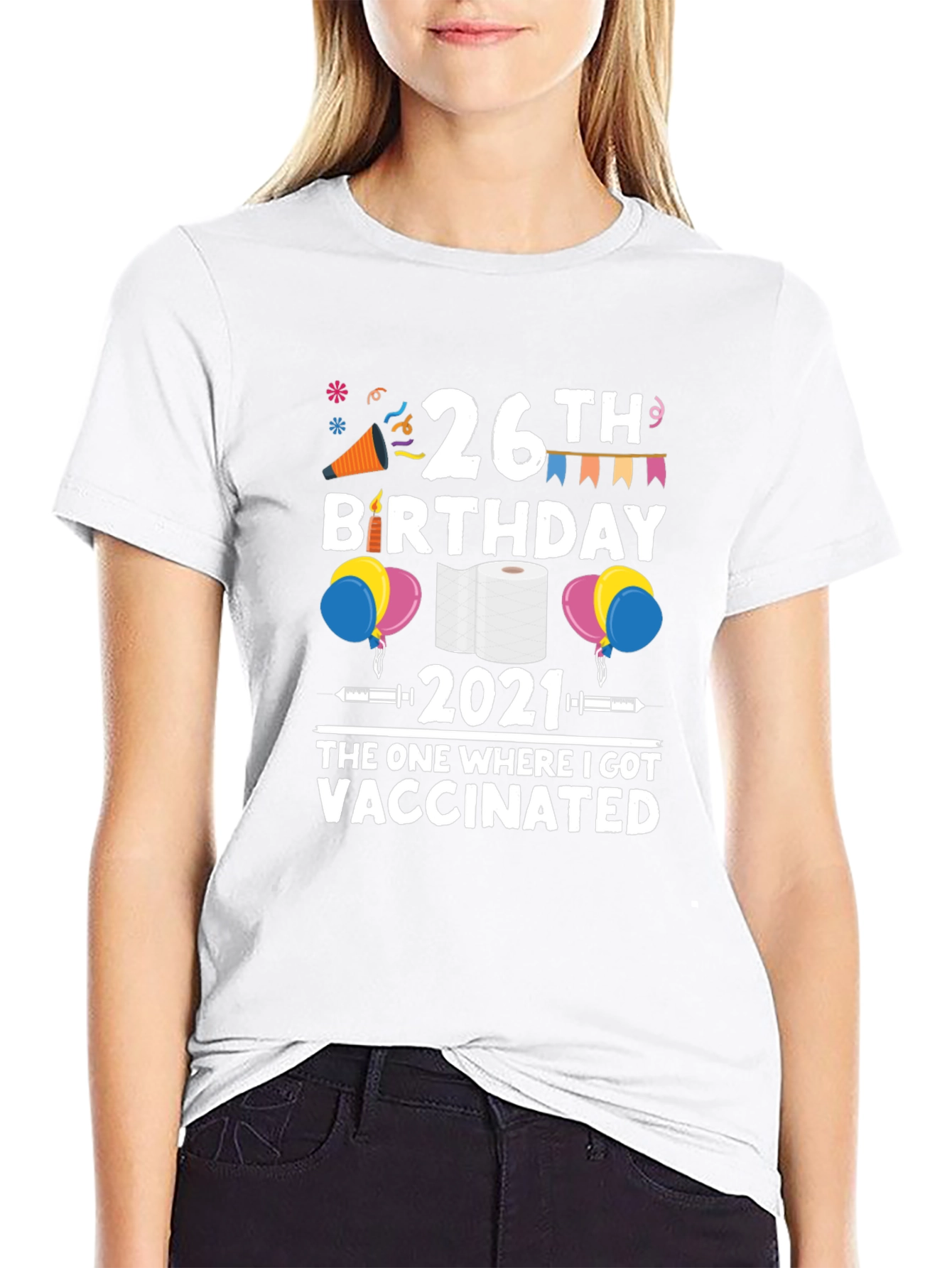26th Birthday Vaccinated 2021 T-Shirt