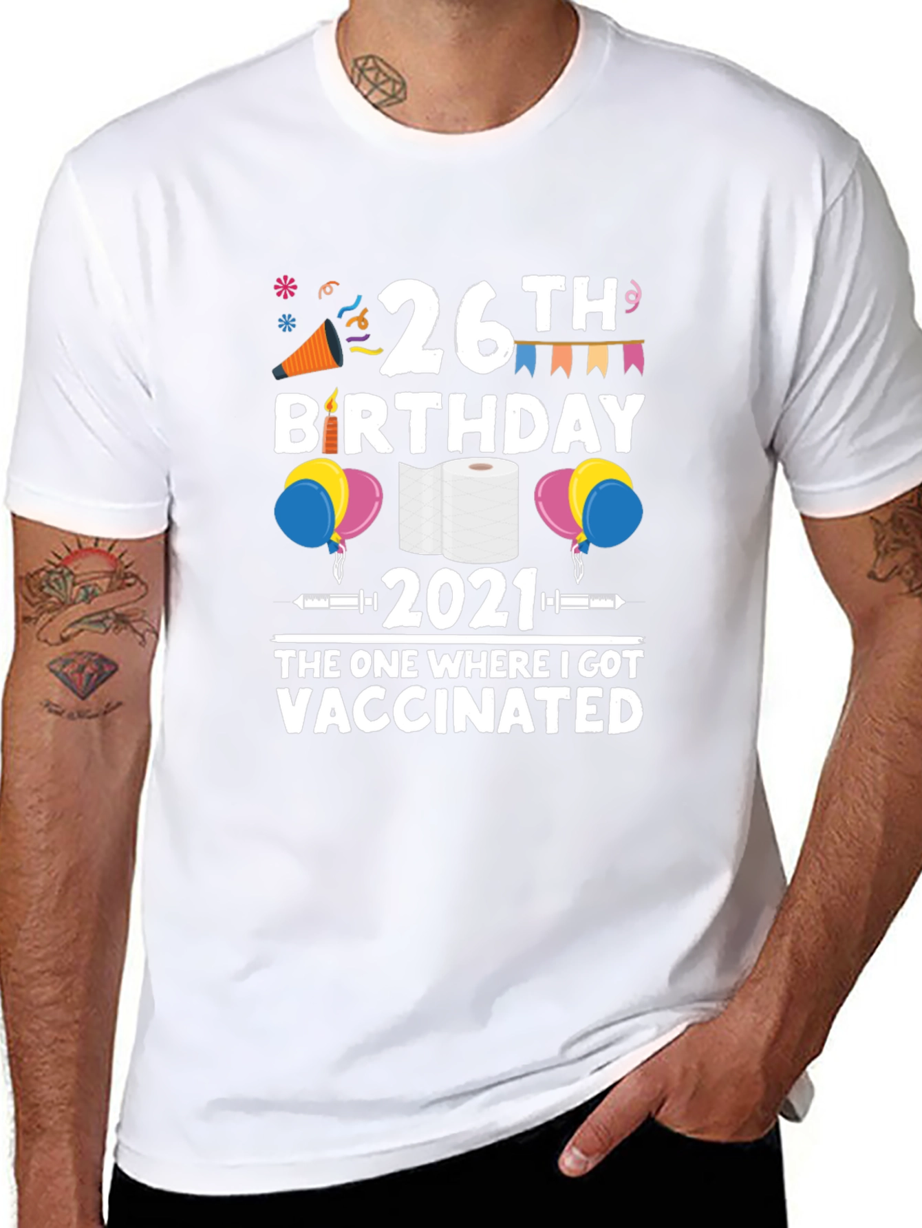 26th Birthday Vaccinated 2021 T-Shirt