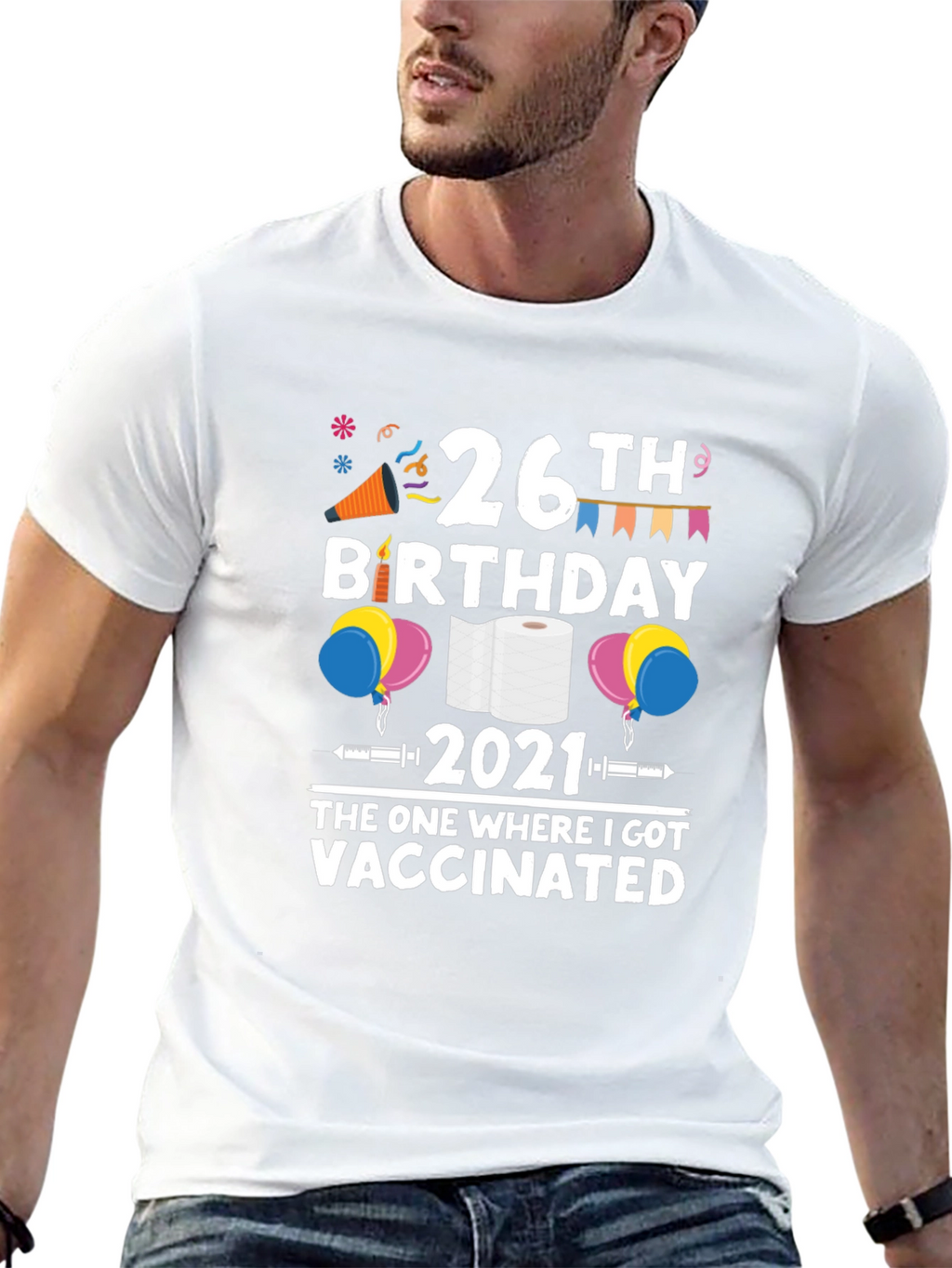 26th Birthday Vaccinated 2021 T-Shirt
