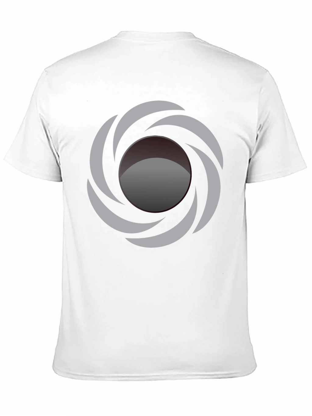 Abstract Swirl Graphic Black T-Shirt