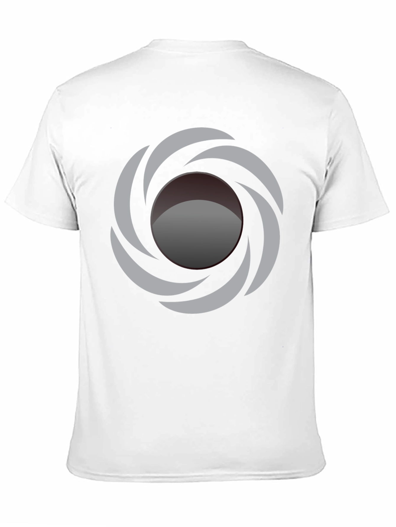 Abstract Swirl Graphic Black T-Shirt