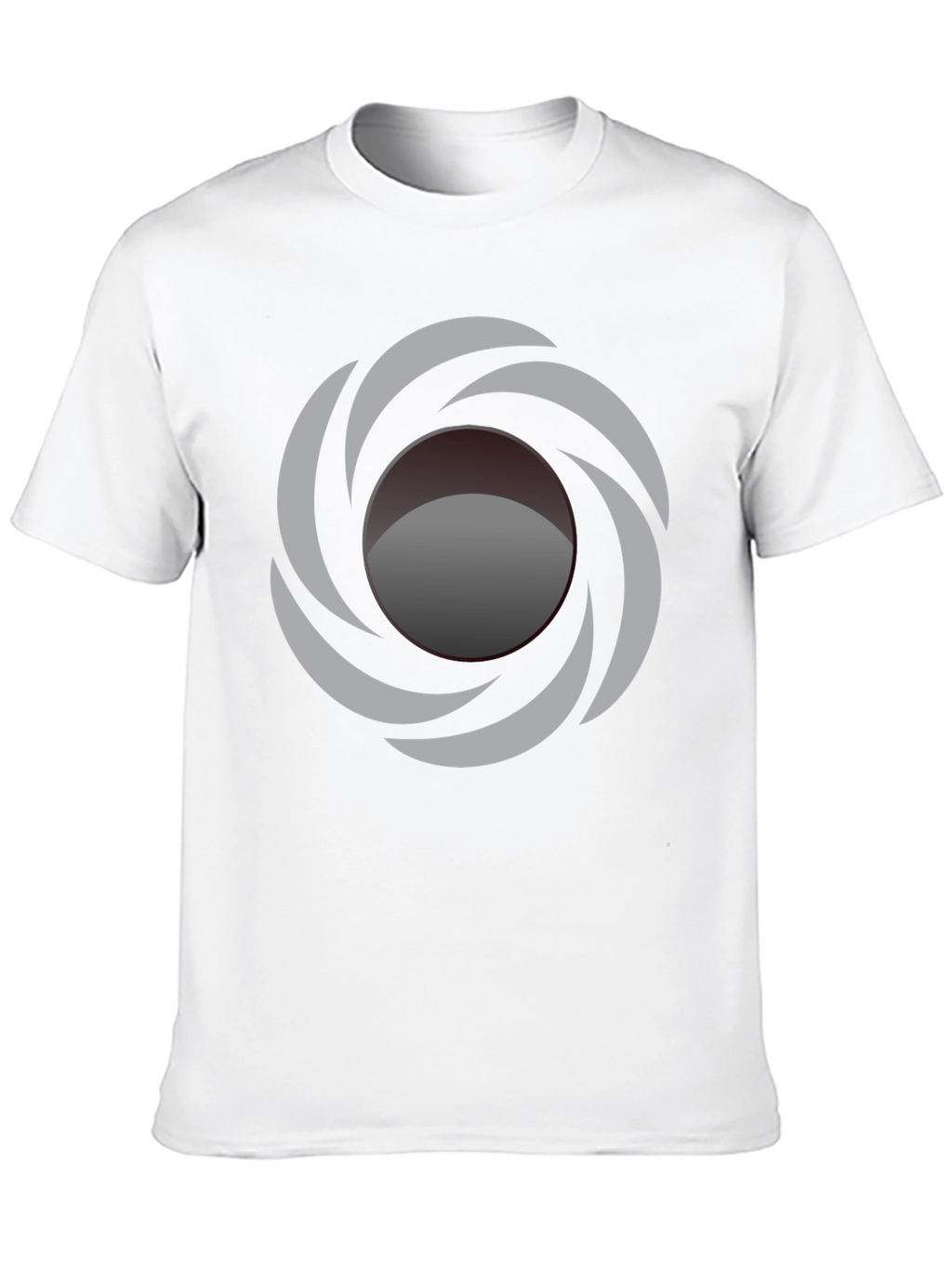 Abstract Swirl Graphic Black T-Shirt