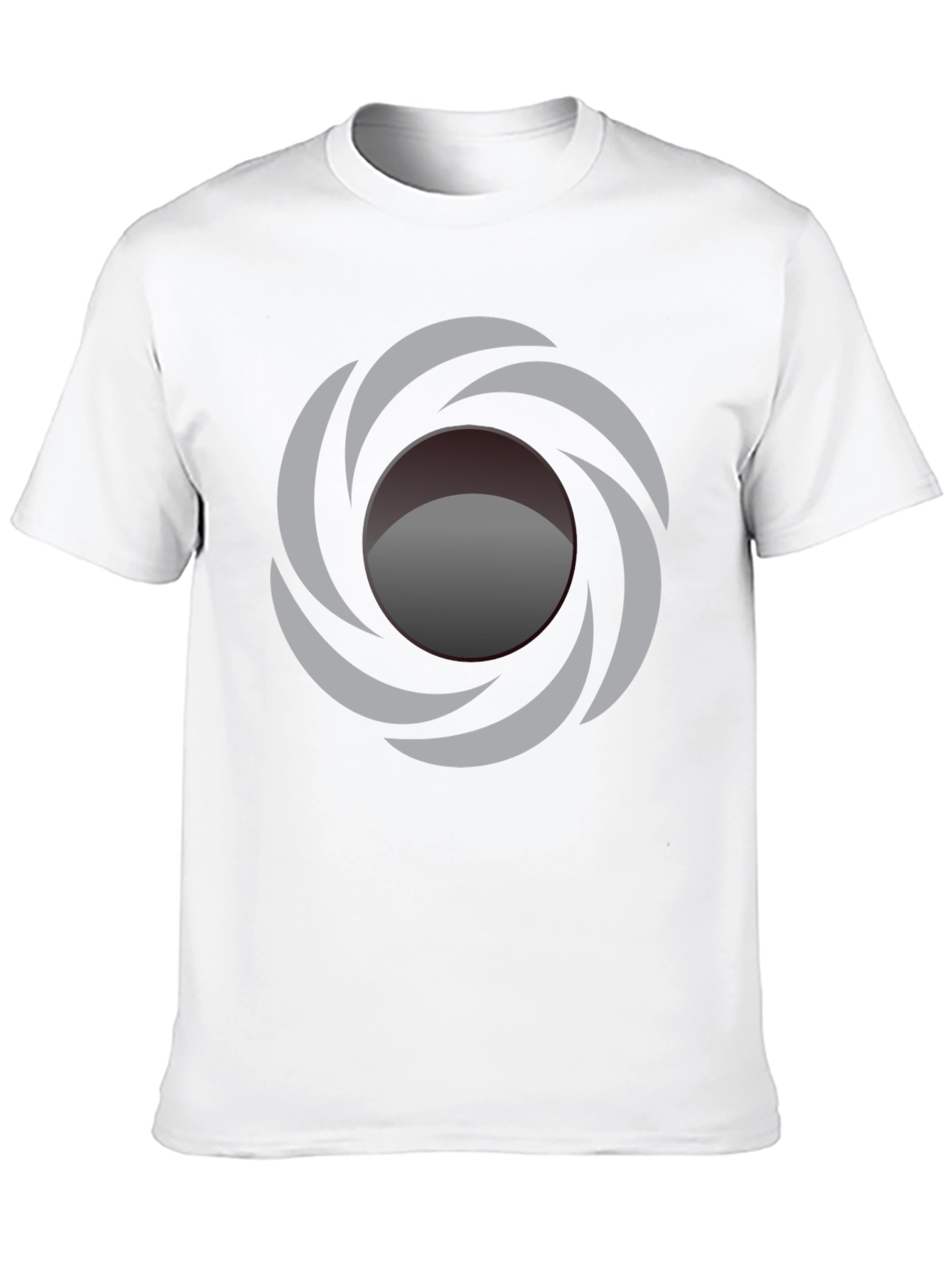 Abstract Swirl Graphic Black T-Shirt