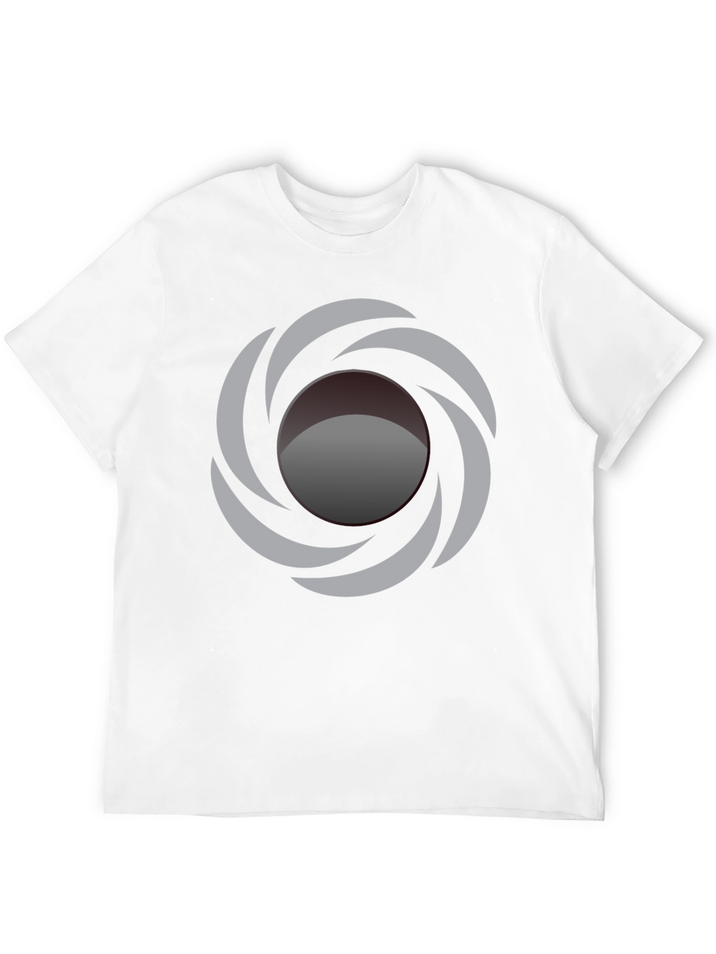 Abstract Swirl Graphic Black T-Shirt