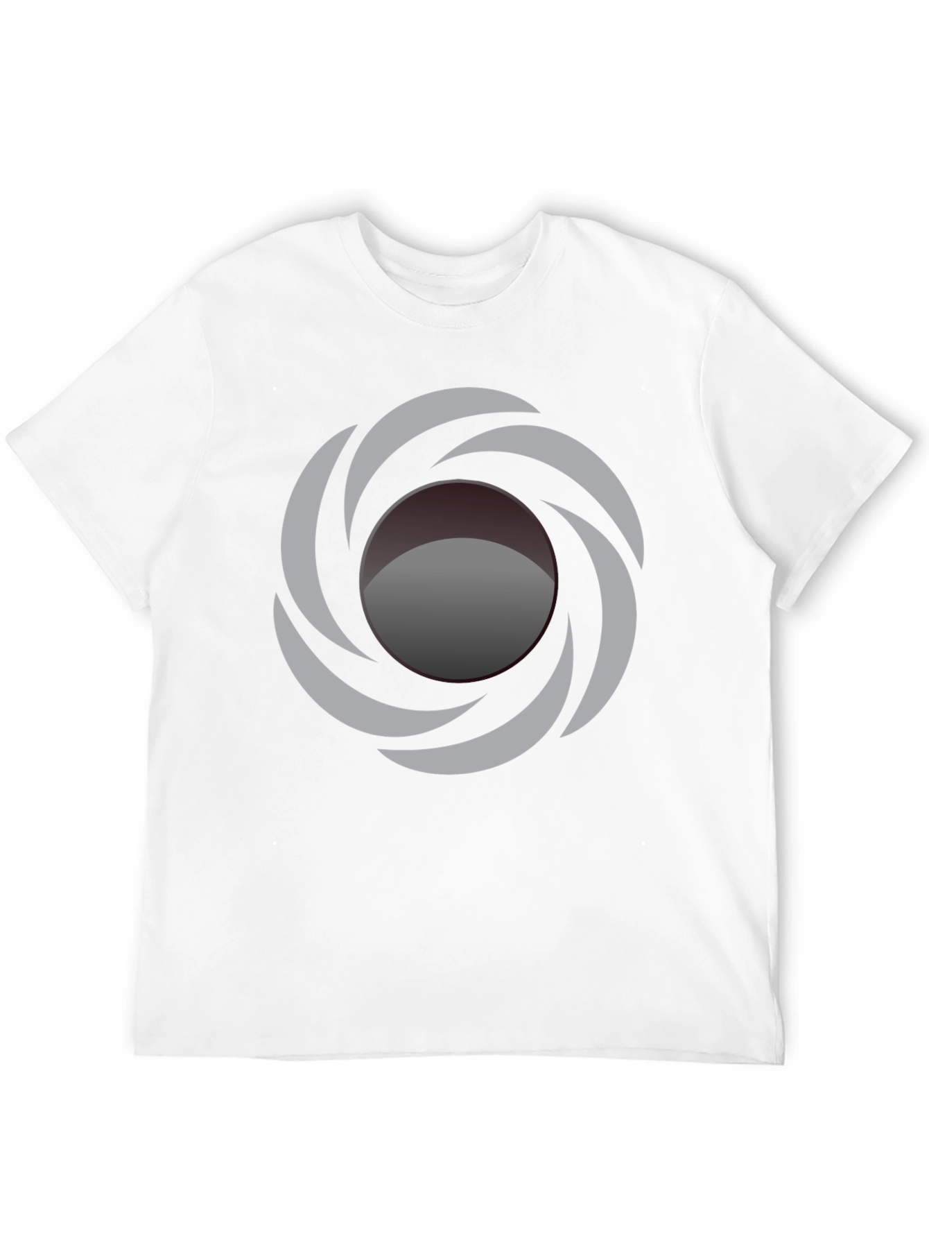 Abstract Swirl Graphic Black T-Shirt
