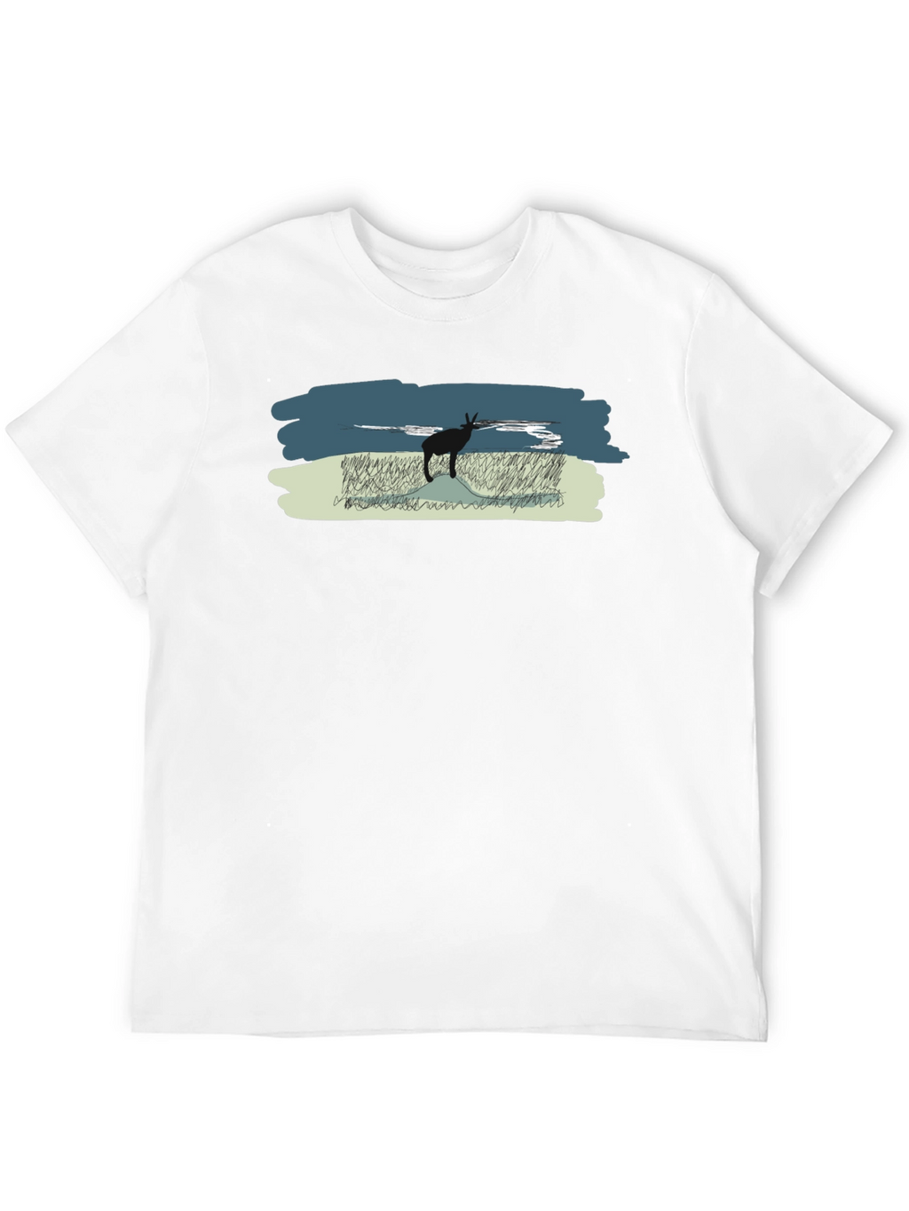 Antelope Scene Black T-Shirt