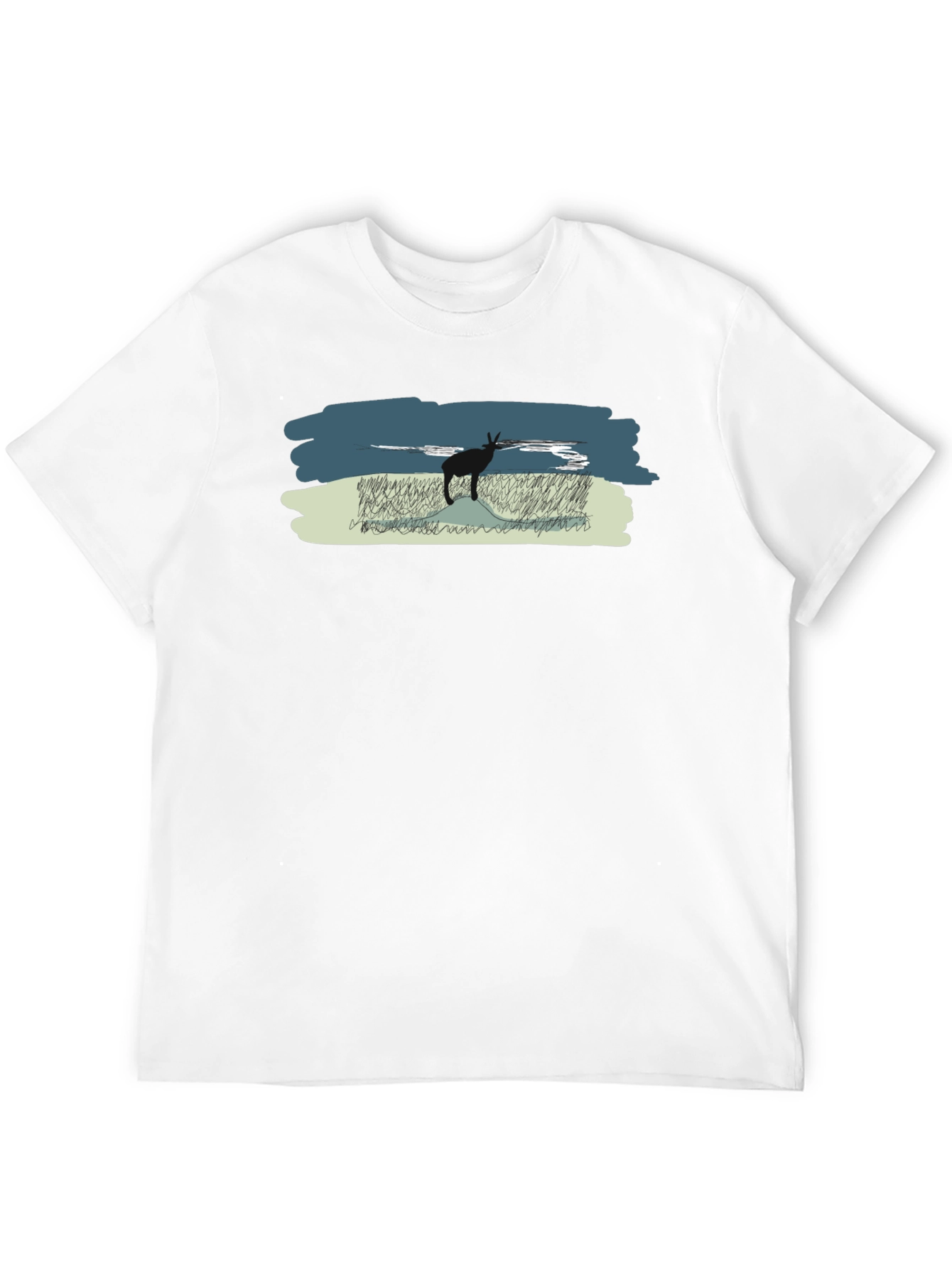 Antelope Scene Black T-Shirt