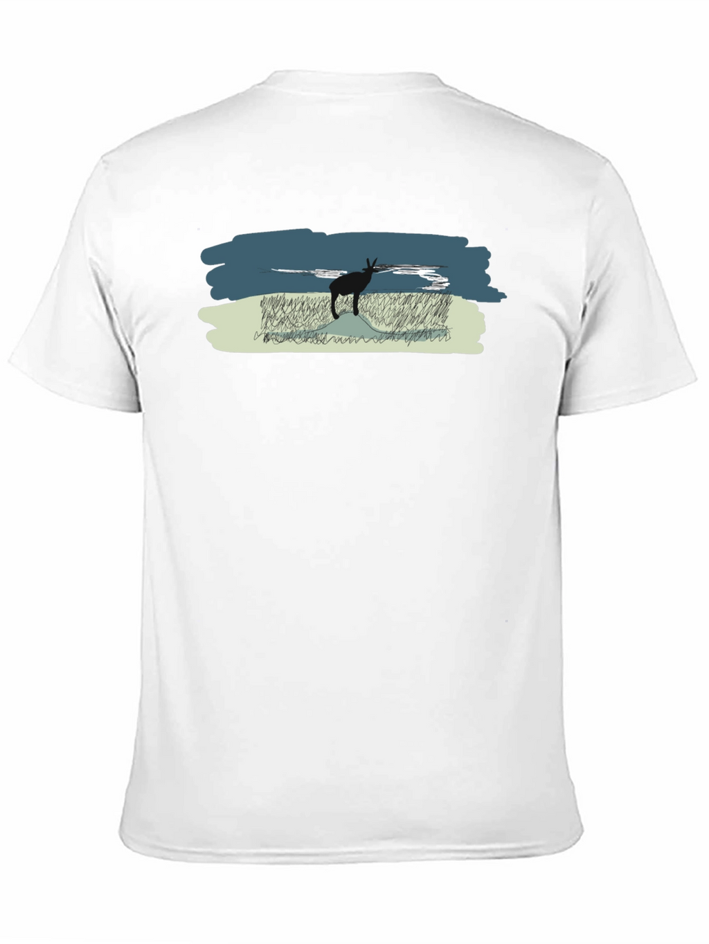Antelope Scene Black T-Shirt