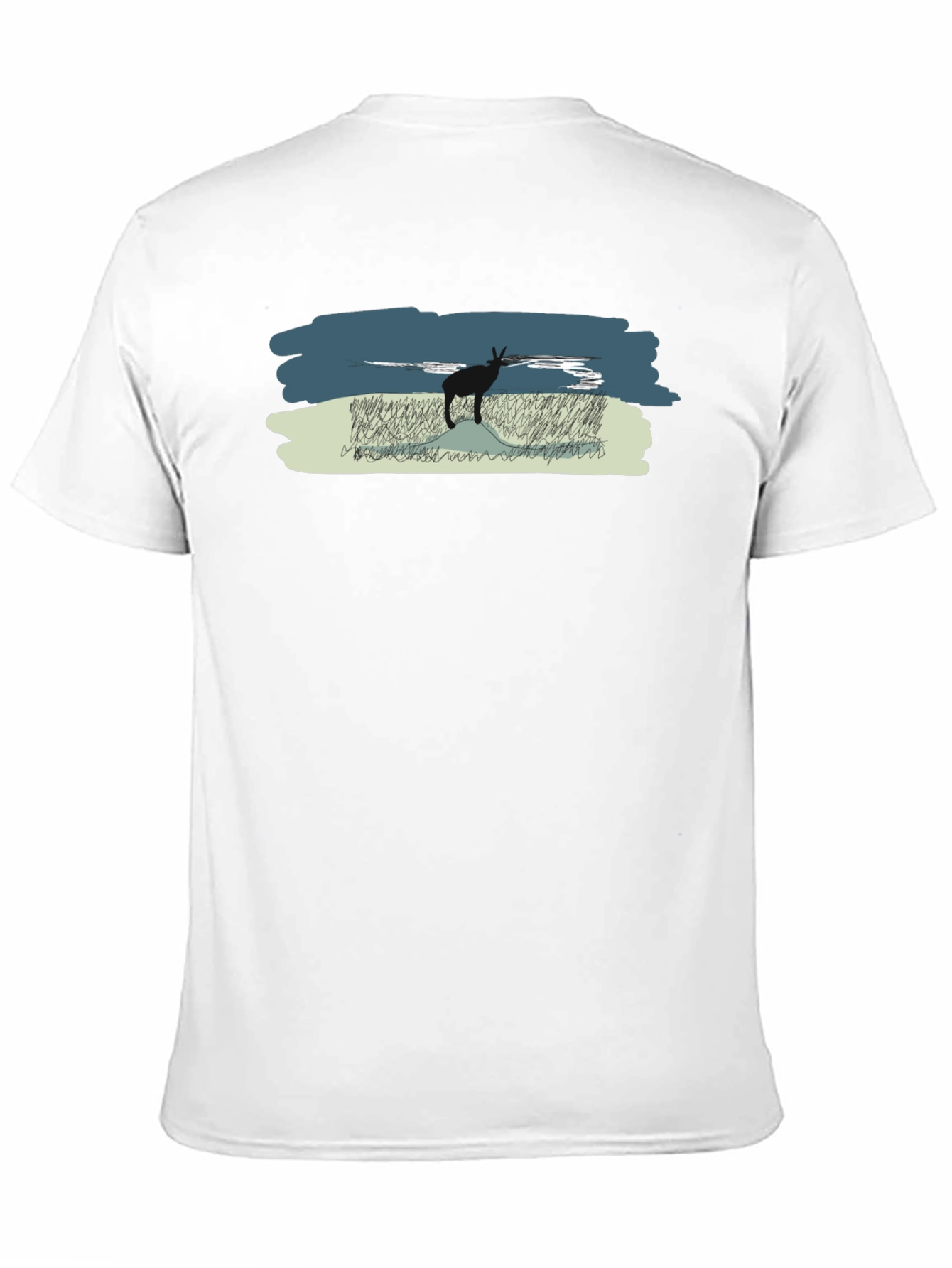 Antelope Scene Black T-Shirt