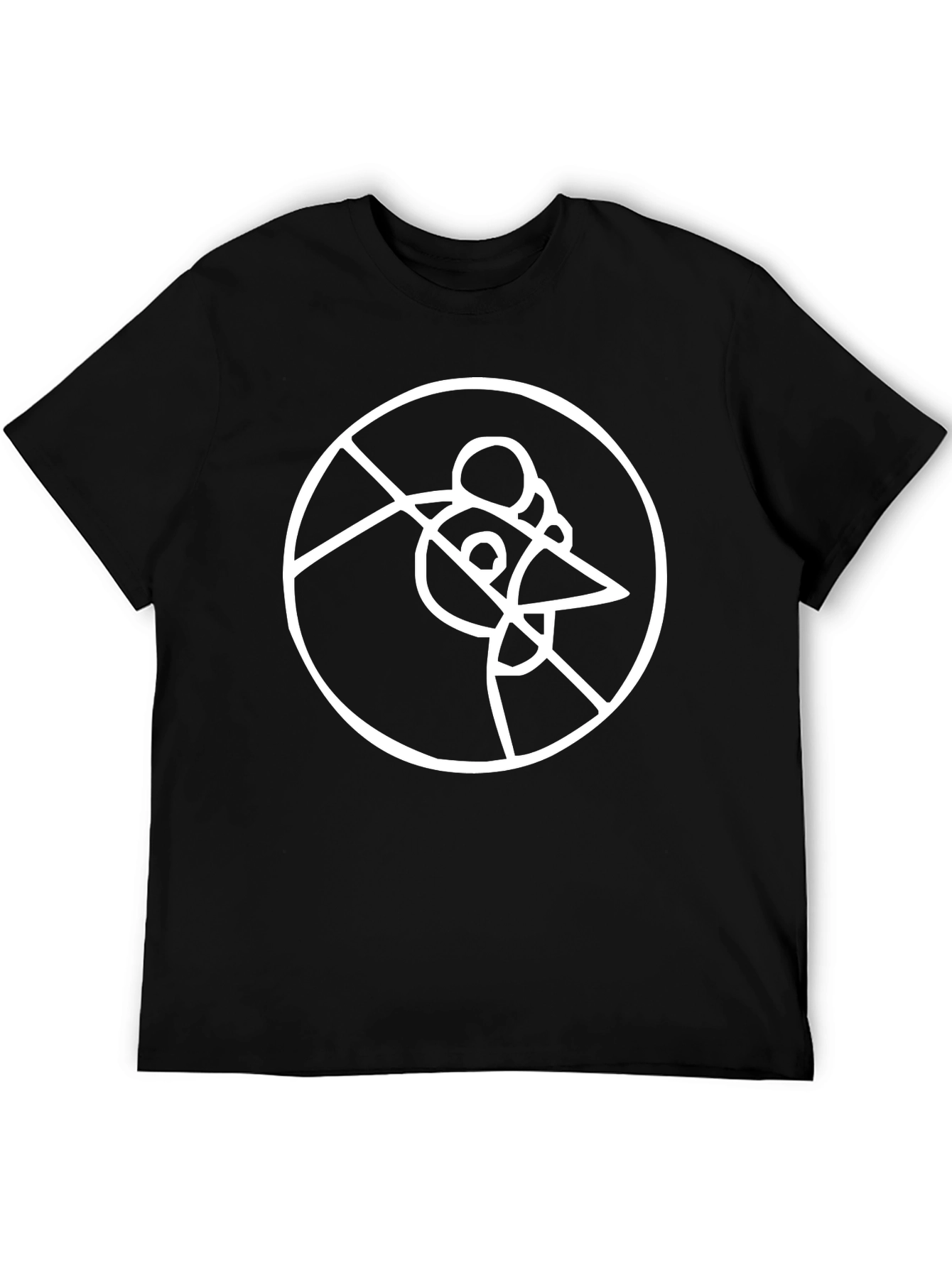 Abstract Graphic Tee - Black Cotton T-Shirt