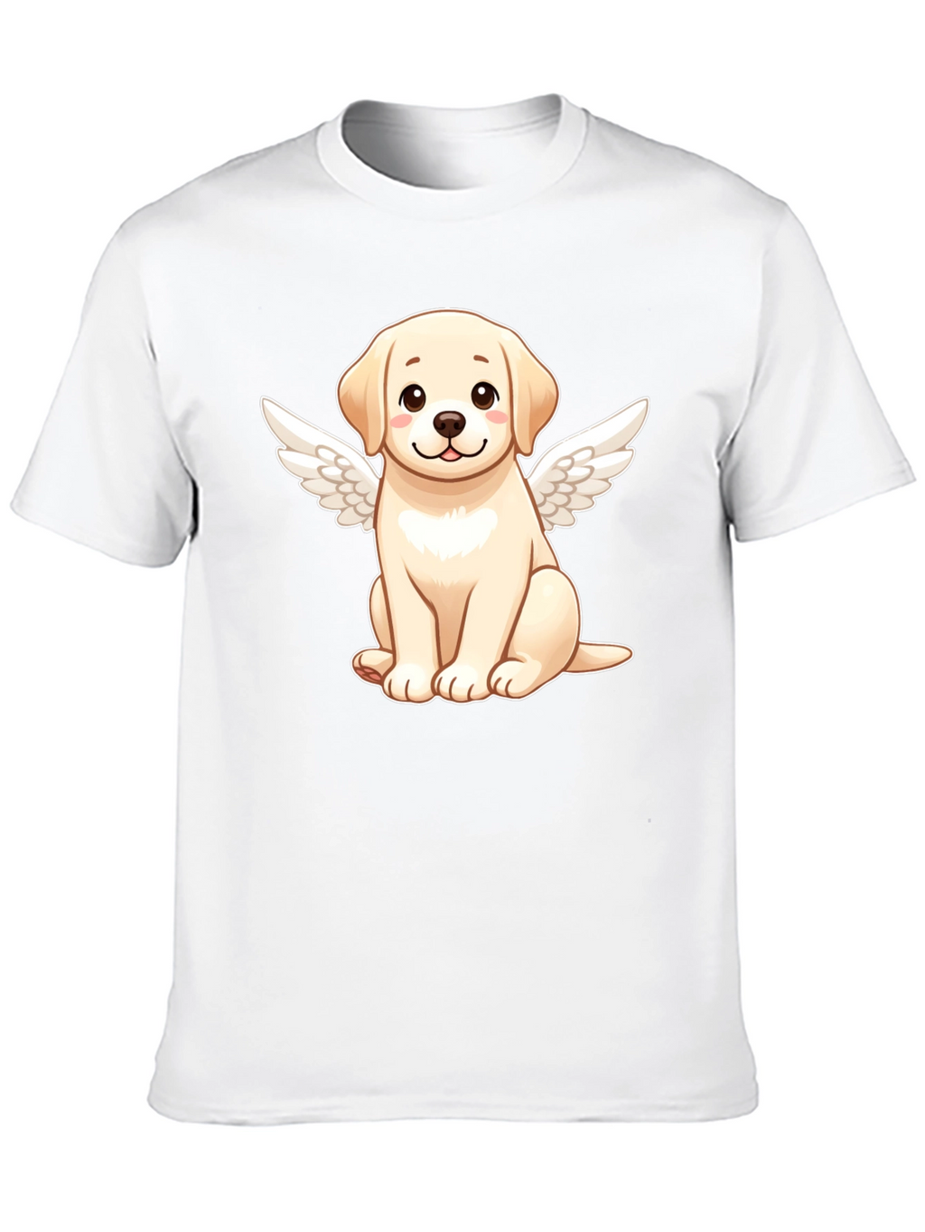 Angel Dog Graphic Black T-Shirt