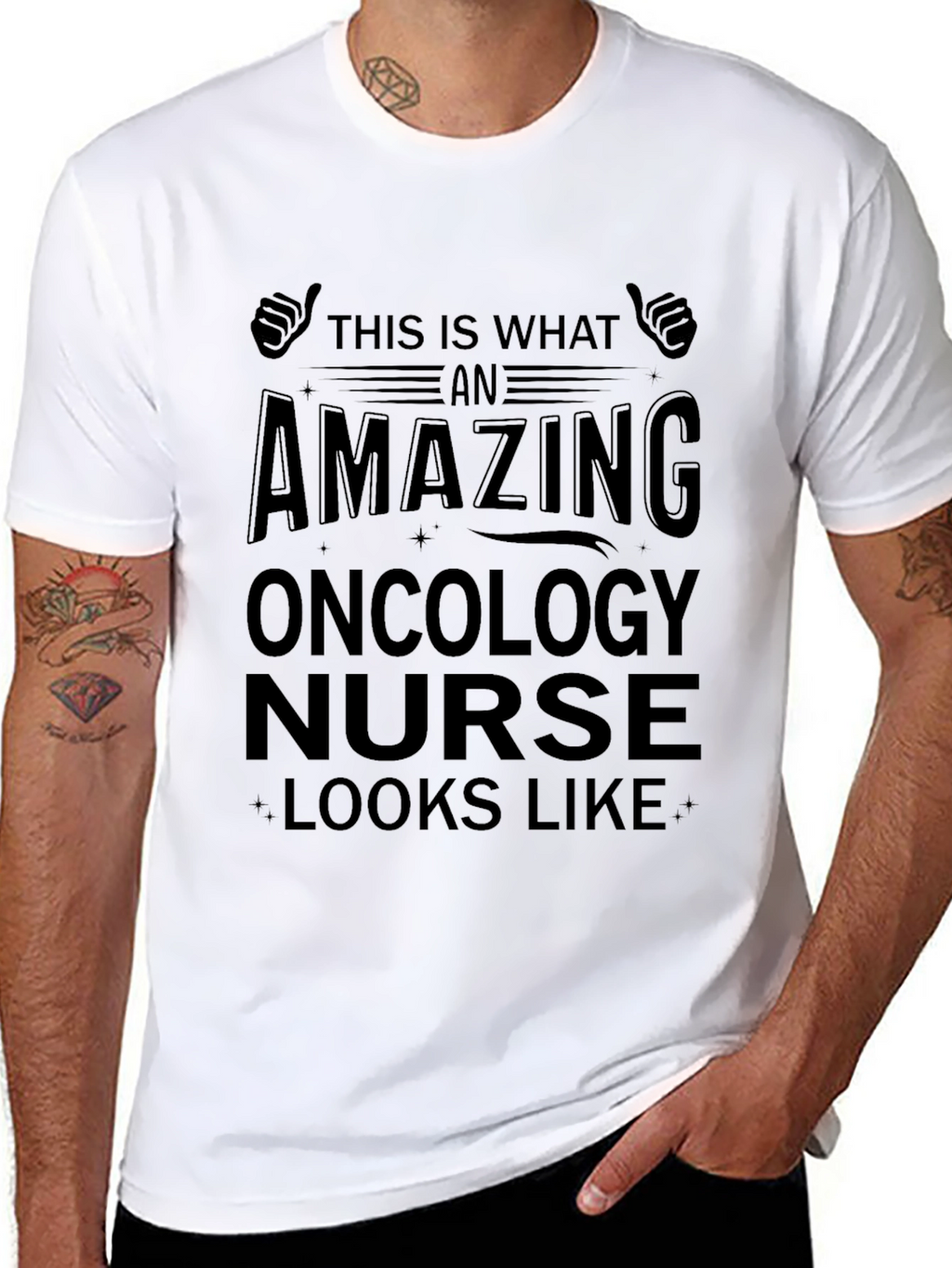 Amazing Oncology Nurse T-Shirt Black