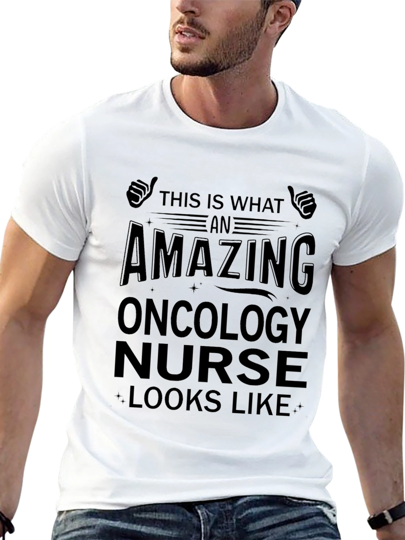 Amazing Oncology Nurse T-Shirt Black