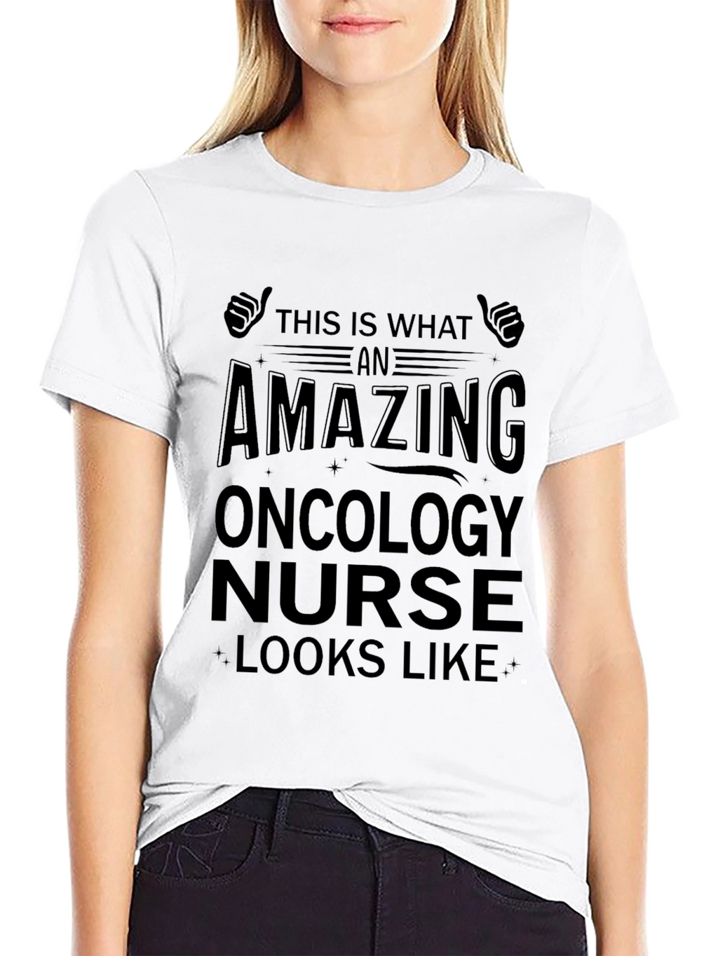 Amazing Oncology Nurse T-Shirt Black