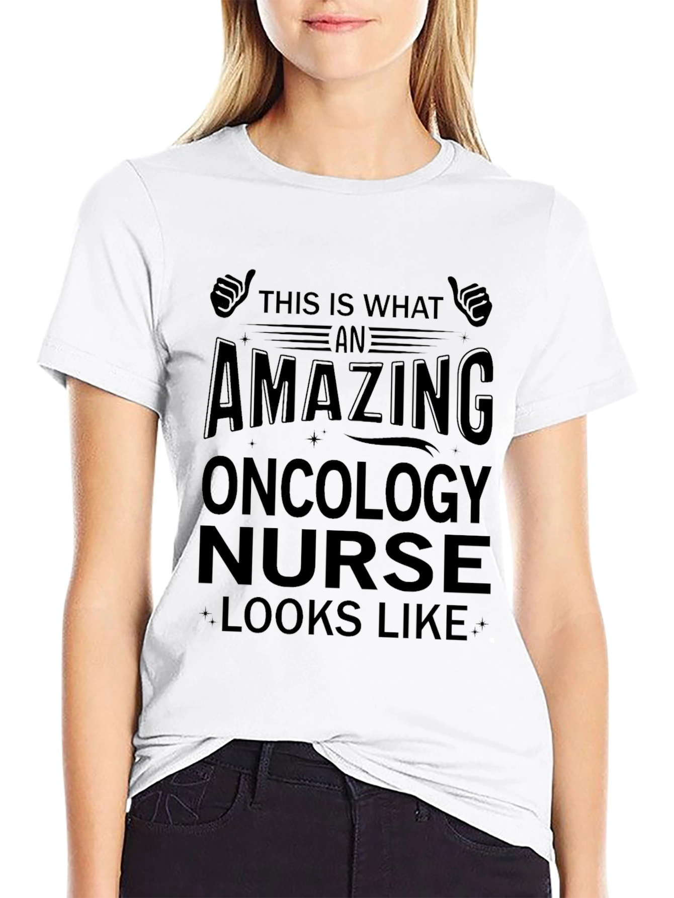 Amazing Oncology Nurse T-Shirt Black