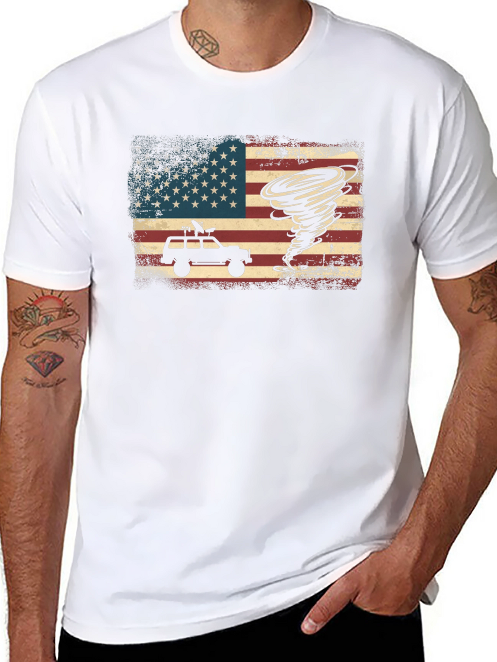 American Flag Storm Chaser T-Shirt