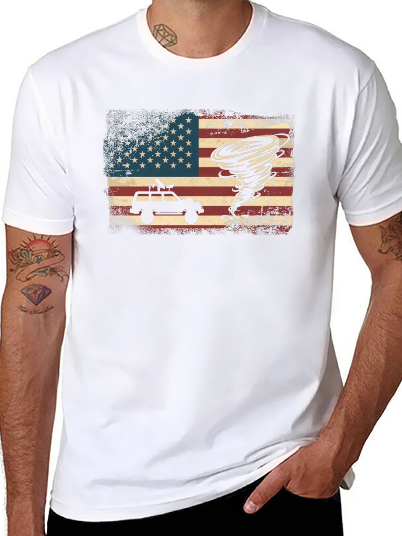 American Flag Storm Chaser T-Shirt