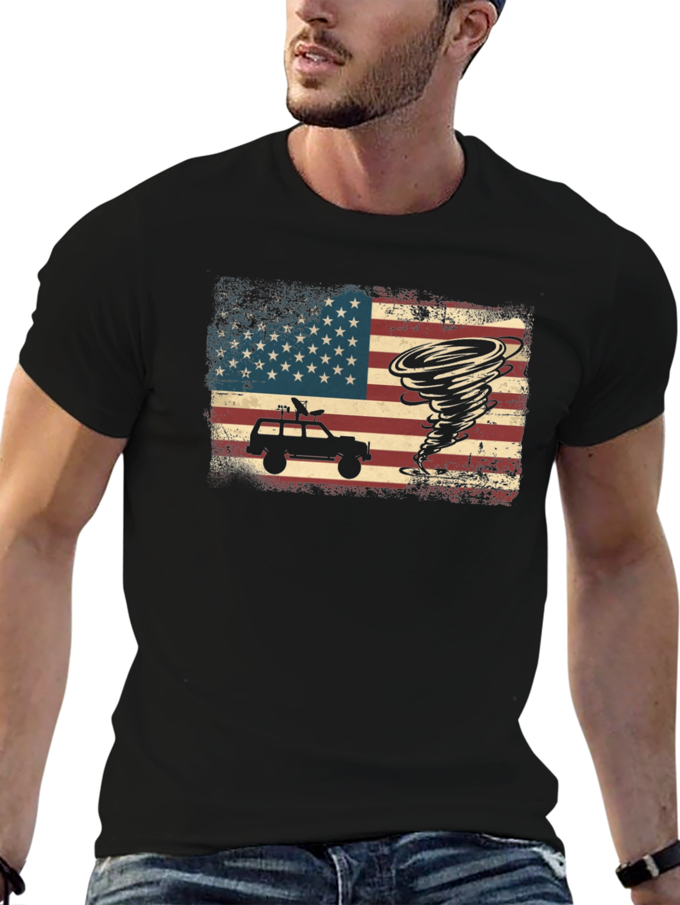 American Flag Storm Chaser T-Shirt