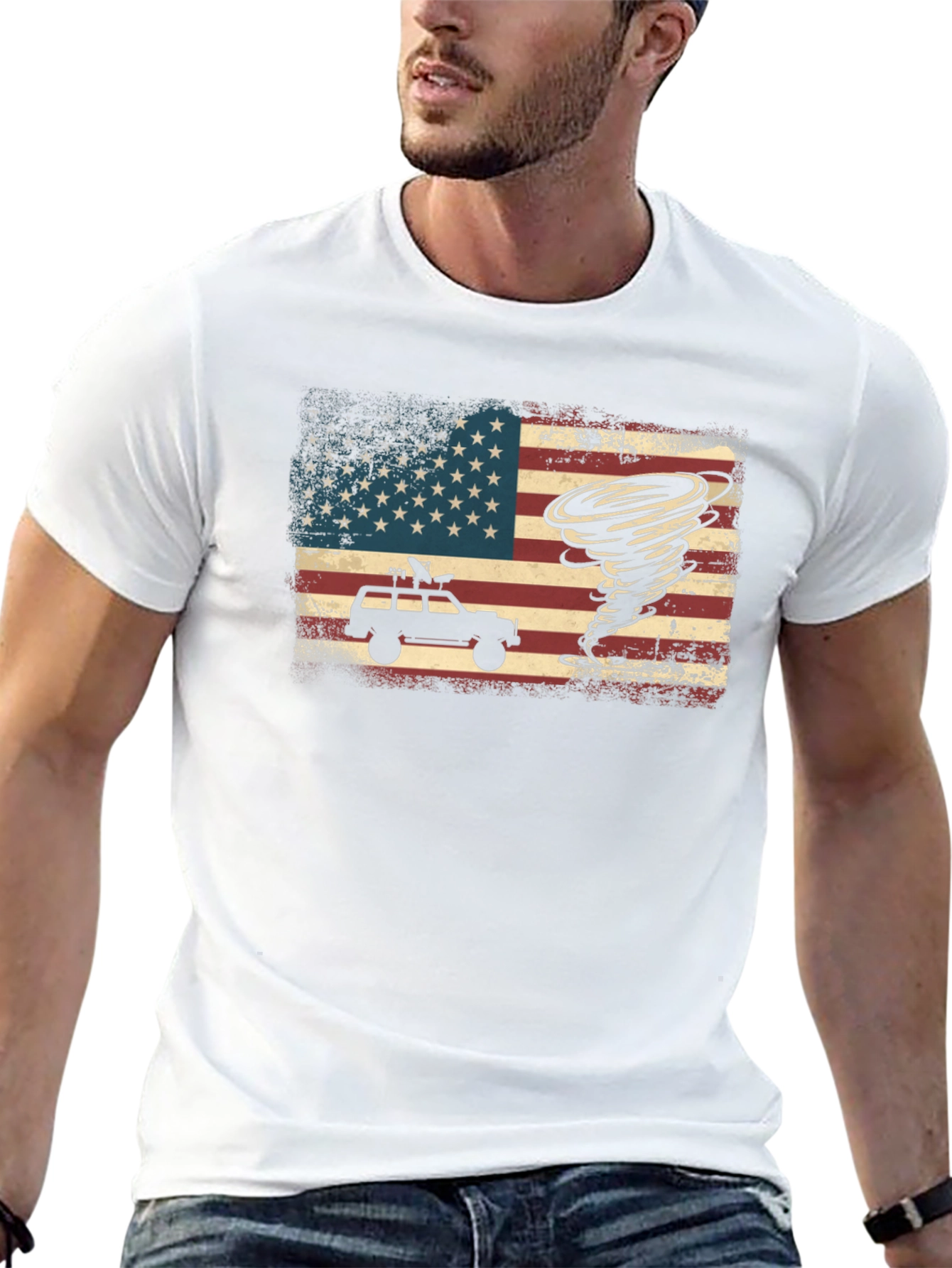 American Flag Storm Chaser T-Shirt