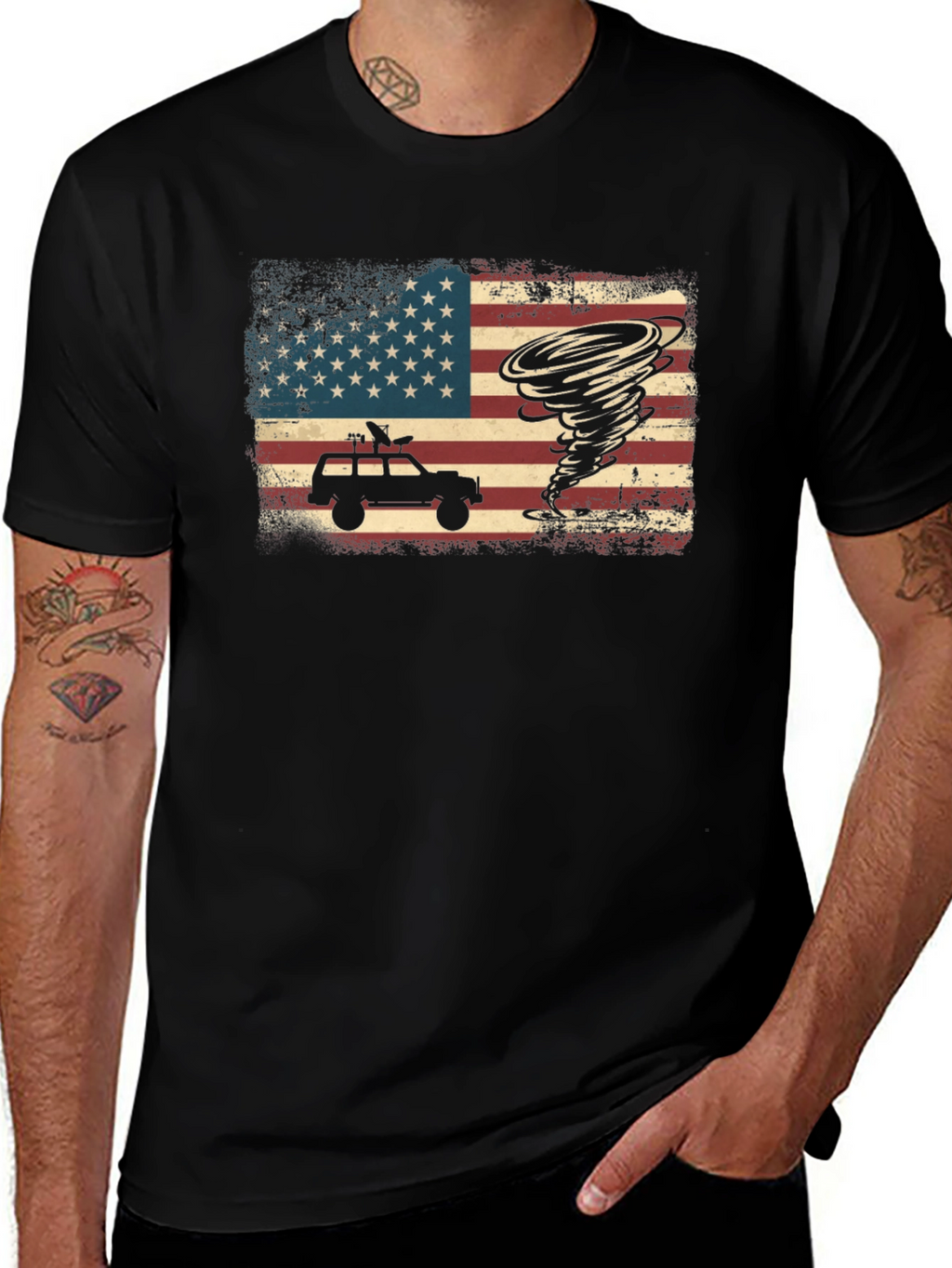 American Flag Storm Chaser T-Shirt