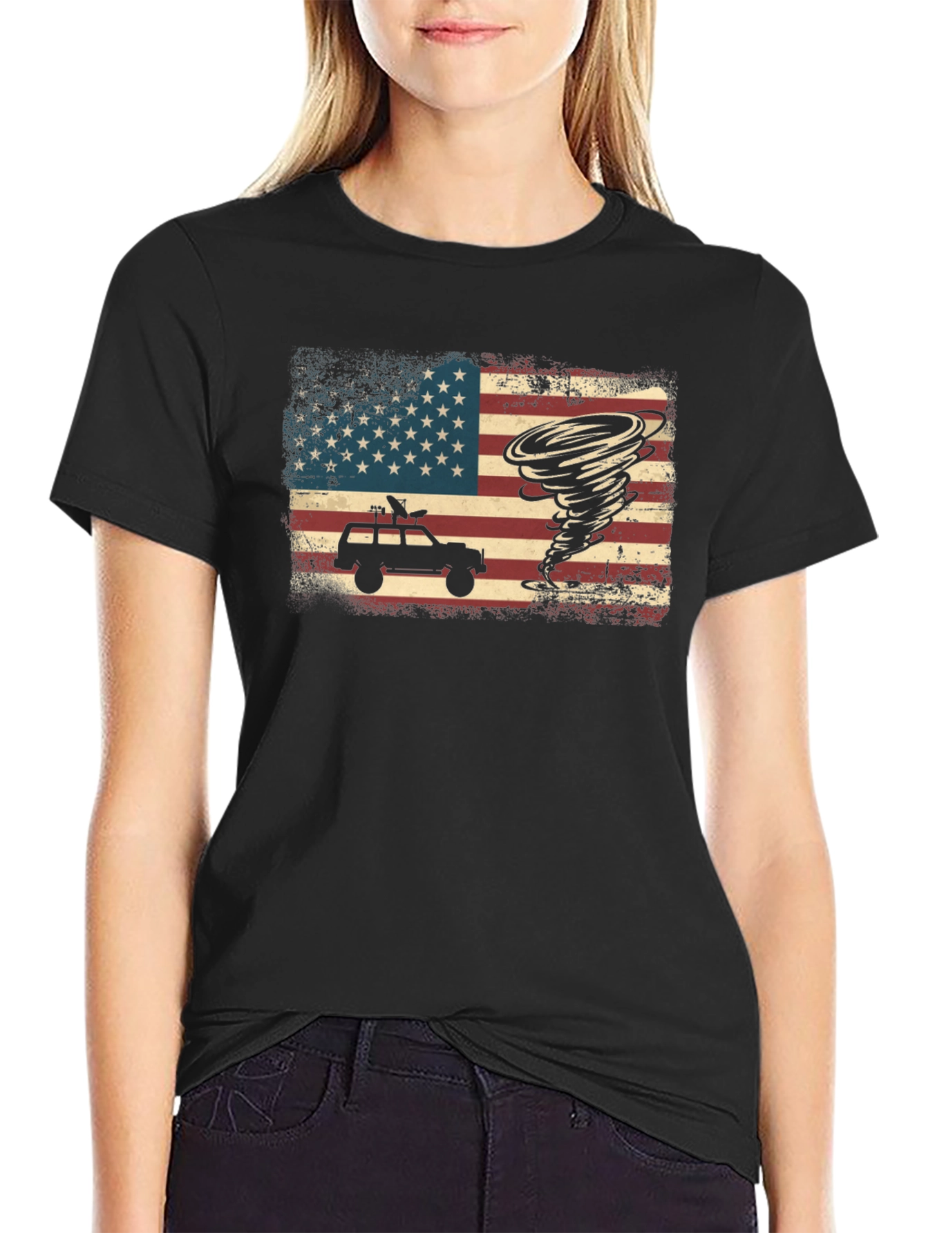 American Flag Storm Chaser T-Shirt