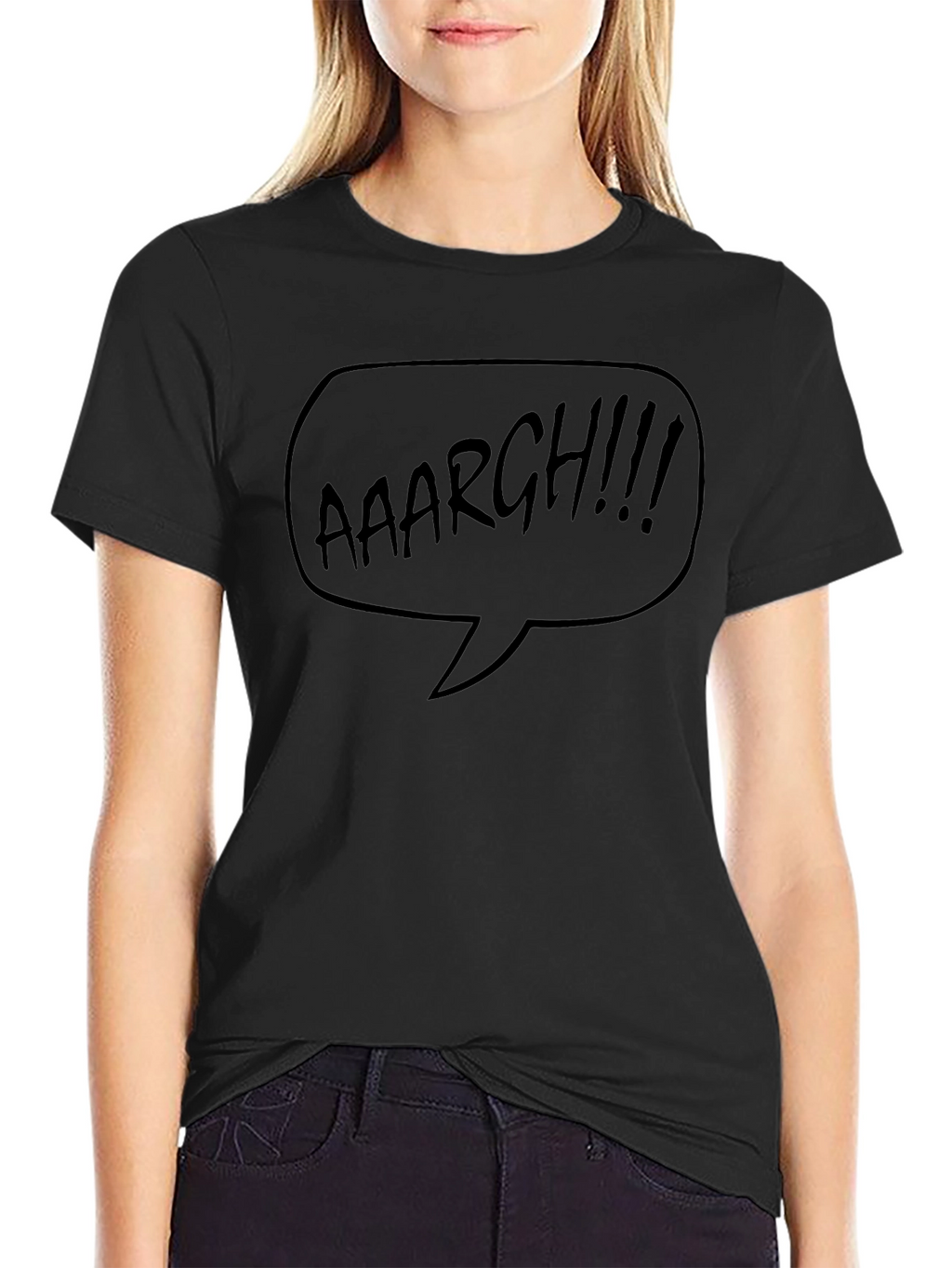 Aaaargh Comic Bubble T-Shirt - Black
