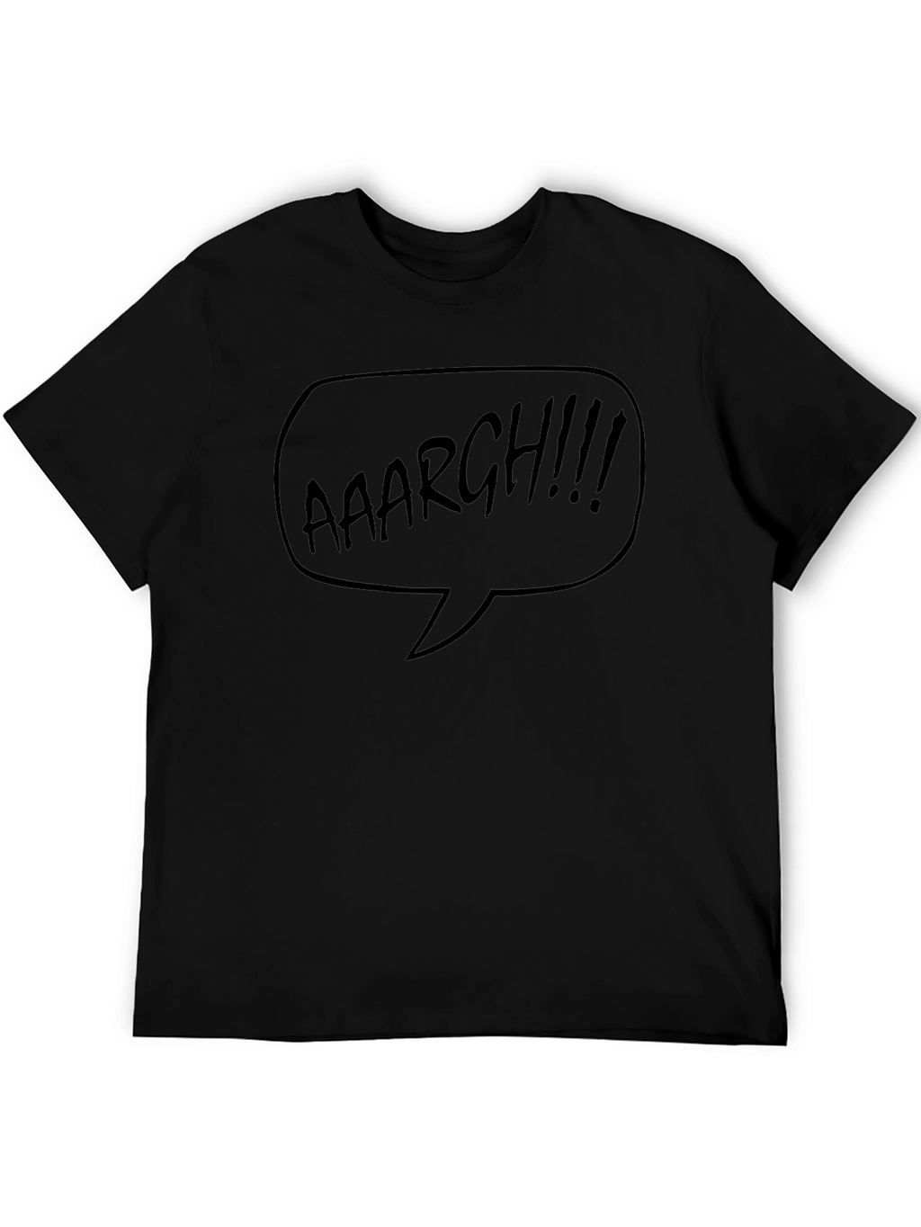 Aaaargh Comic Bubble T-Shirt - Black