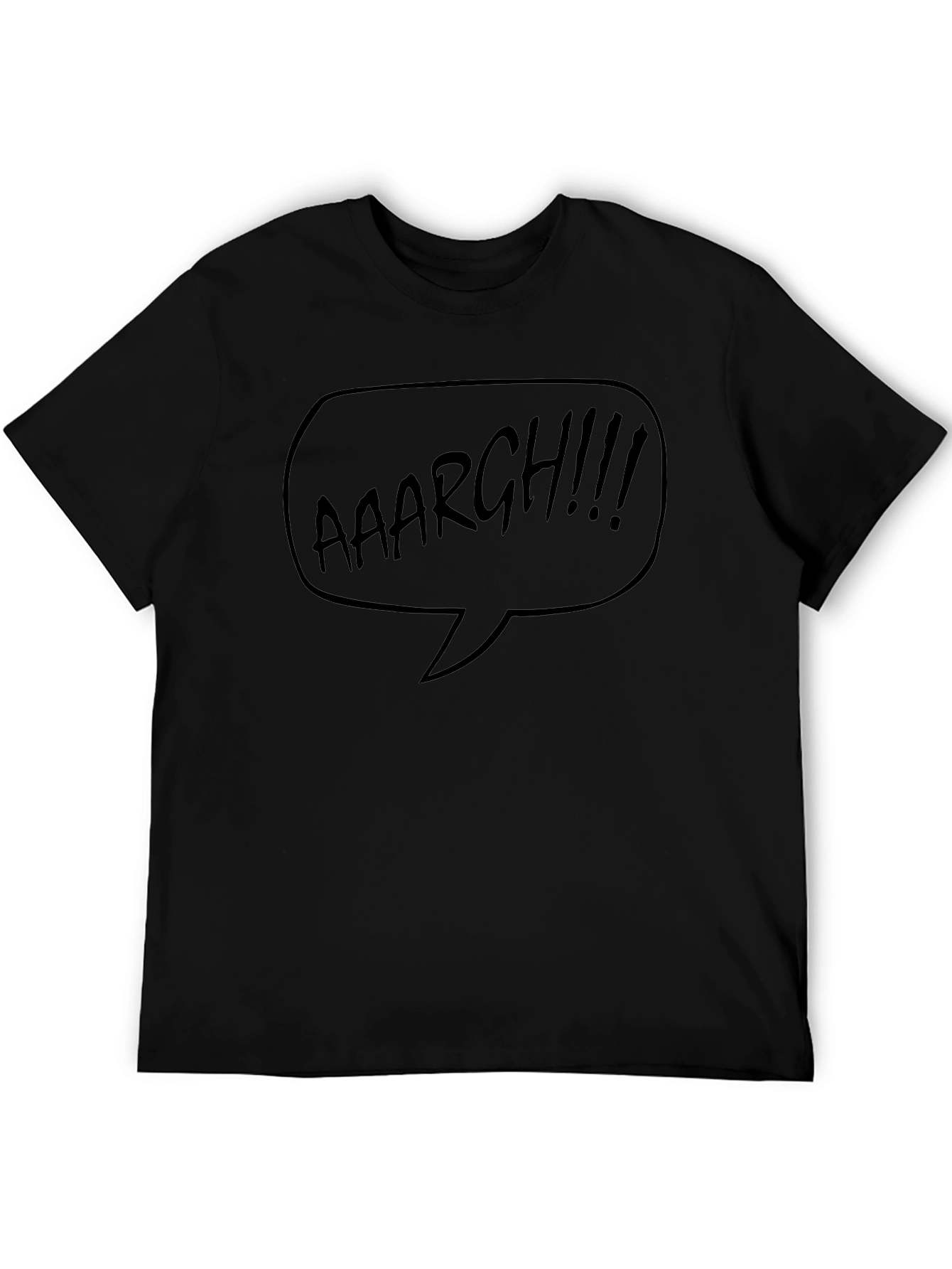 Aaaargh Comic Bubble T-Shirt - Black