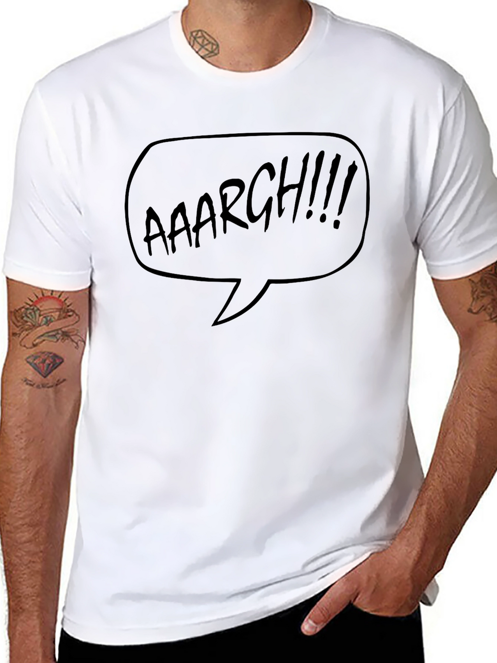 Aaaargh Comic Bubble T-Shirt - Black