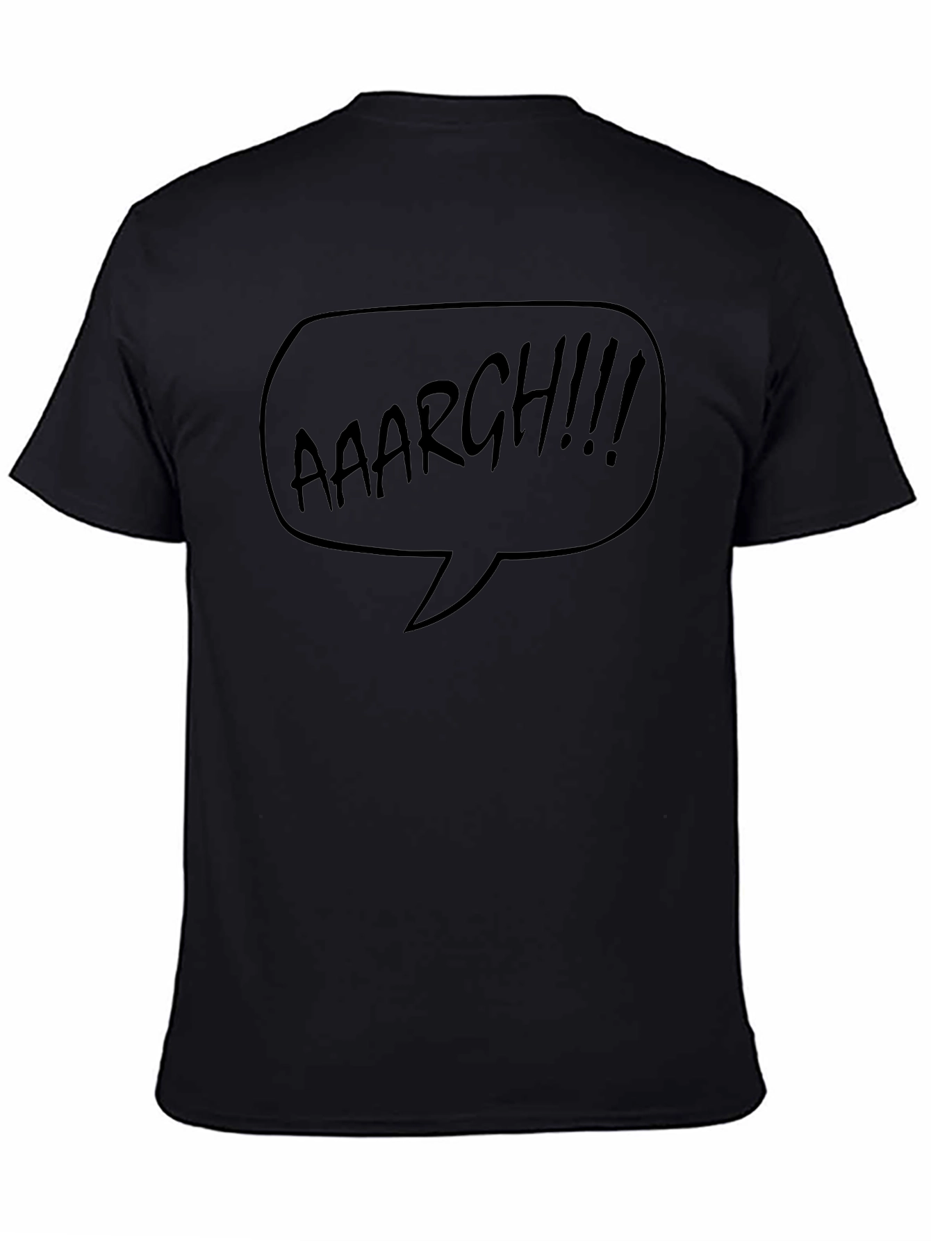 Aaaargh Comic Bubble T-Shirt - Black