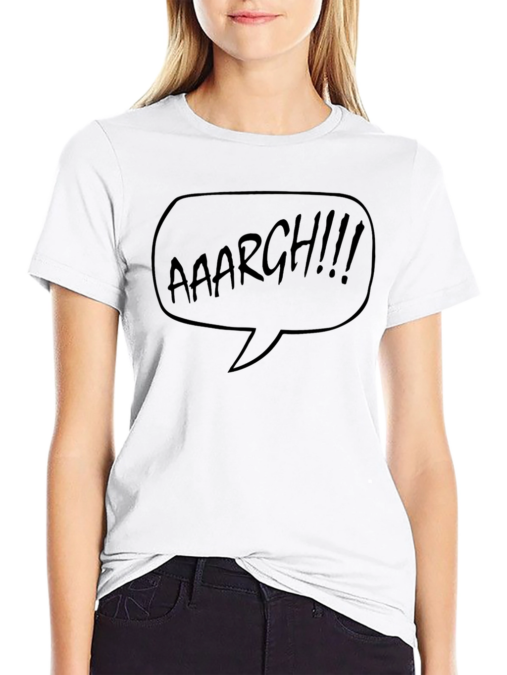 Aaaargh Comic Bubble T-Shirt - Black