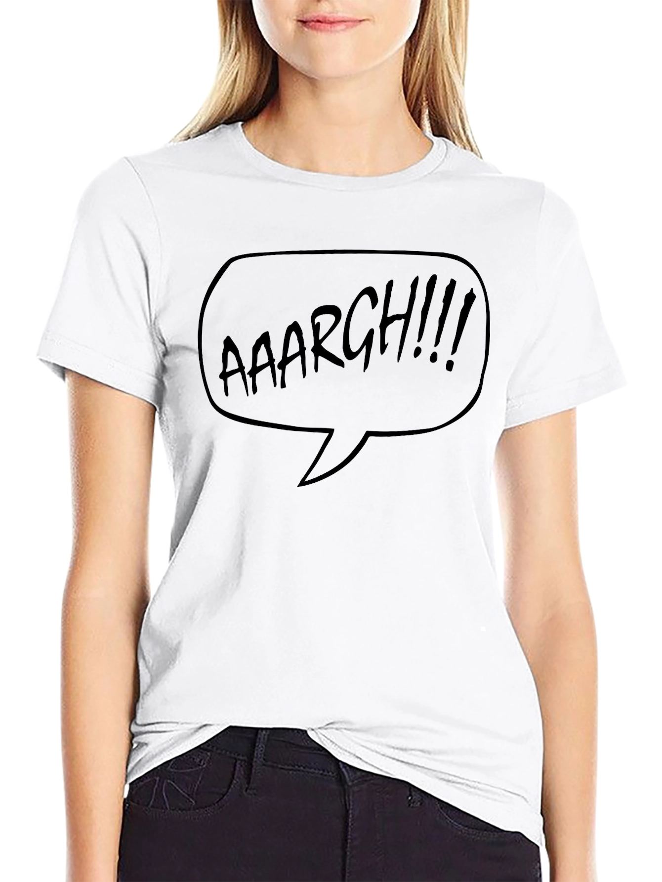 Aaaargh Comic Bubble T-Shirt - Black