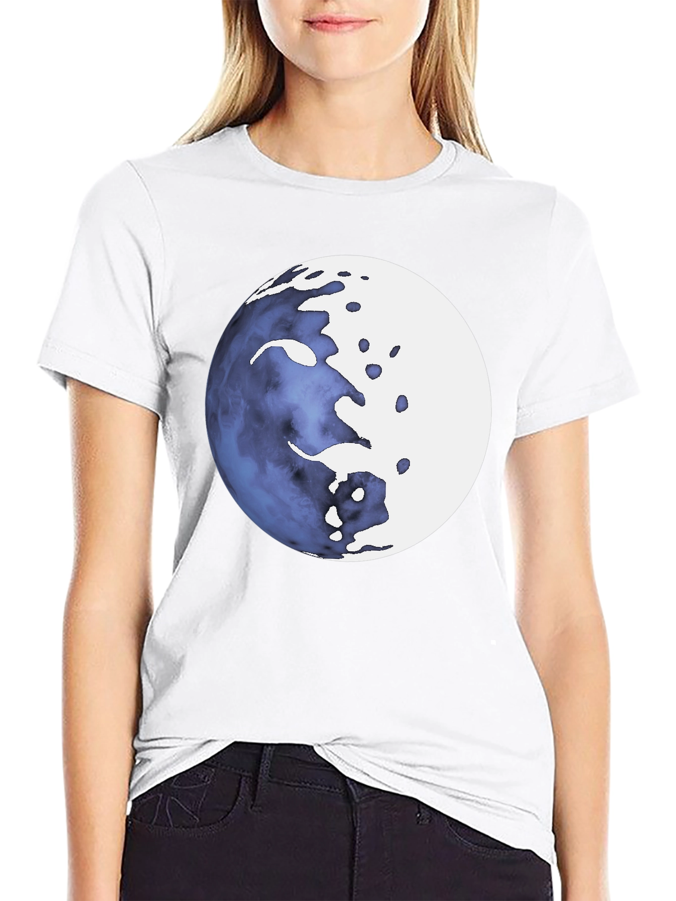 Abstract Celestial Sphere Graphic Tee - Mens Black T-Shirt