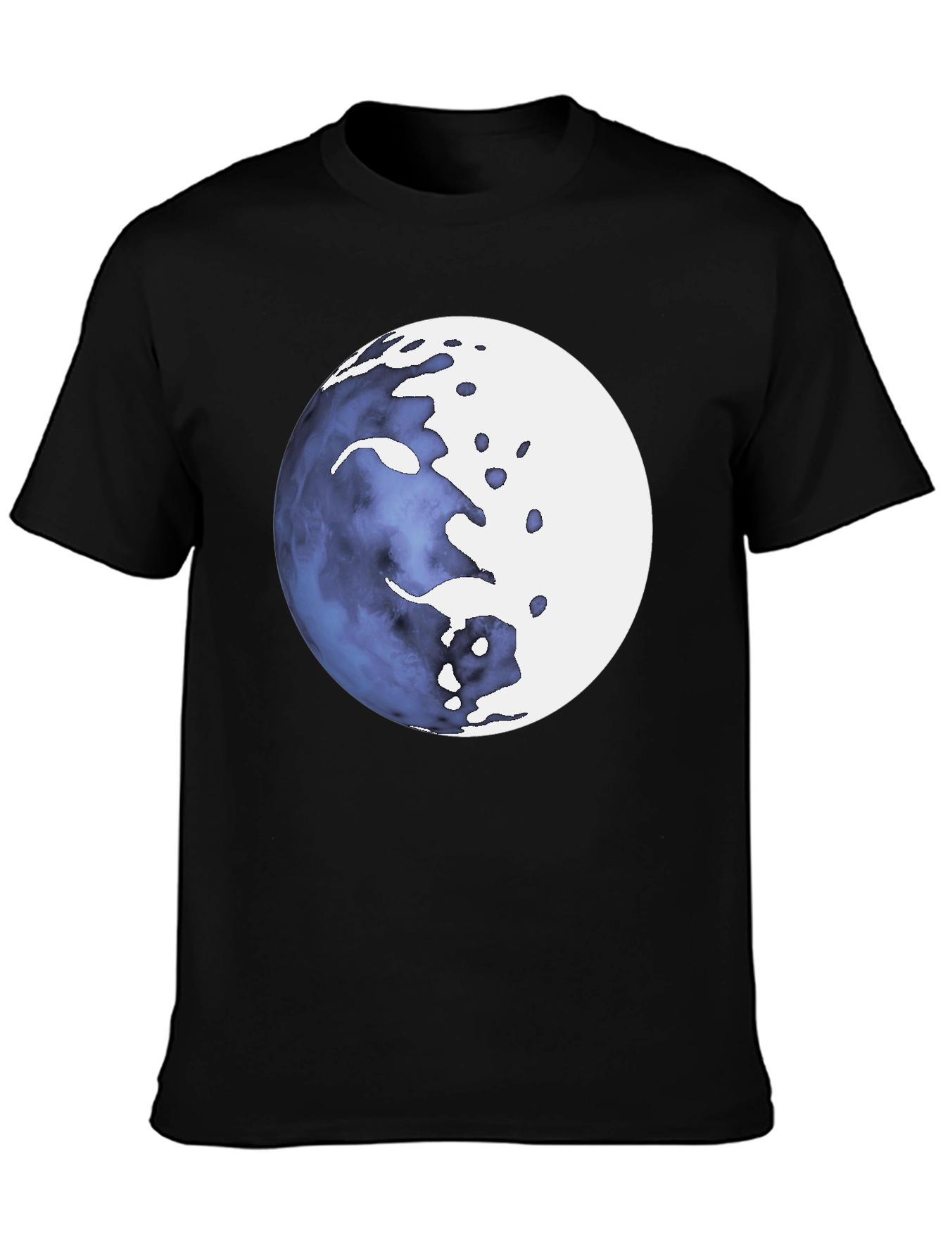 Abstract Celestial Sphere Graphic Tee - Mens Black T-Shirt