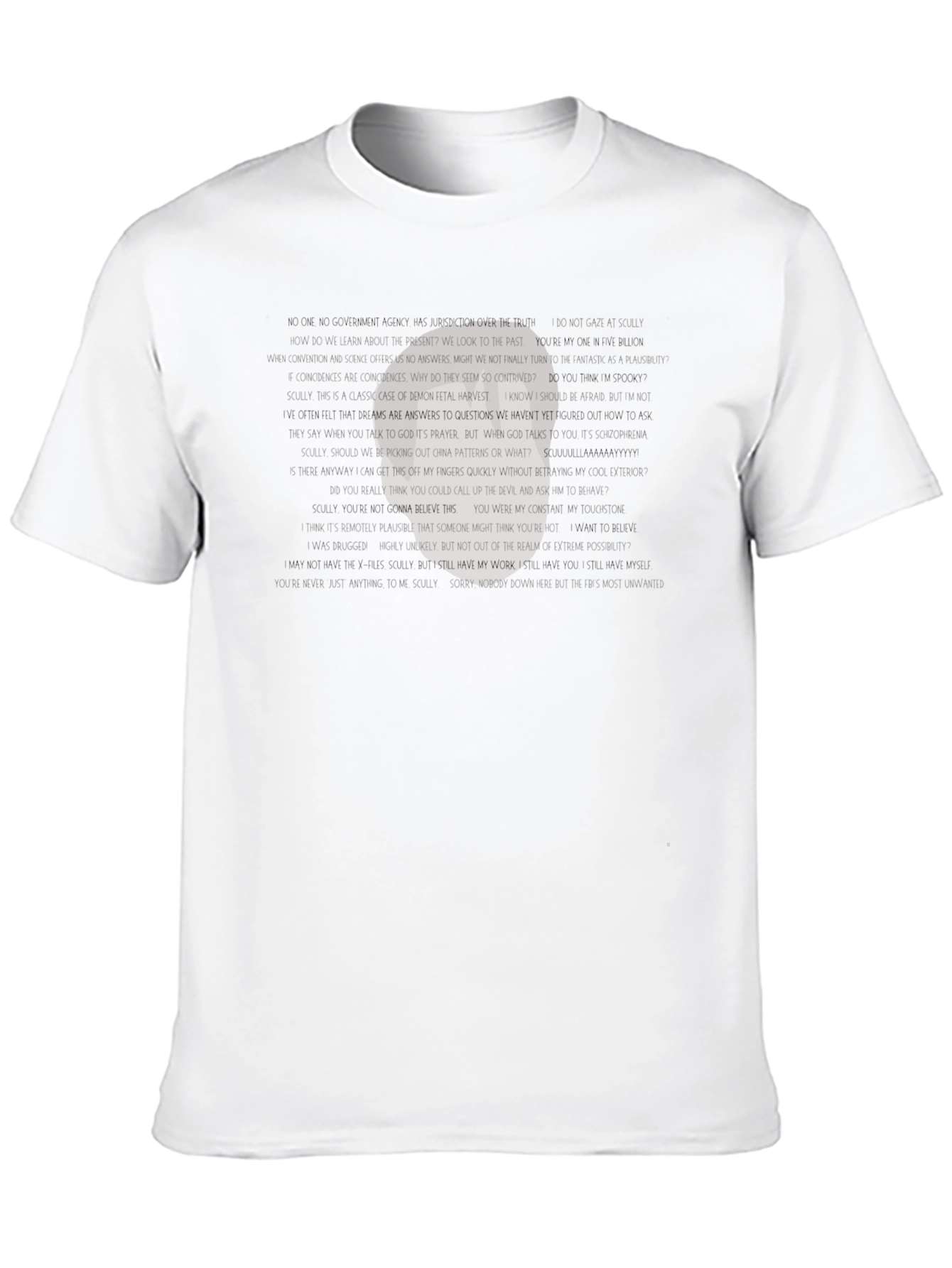 Abstract Text Graphic Black T-Shirt