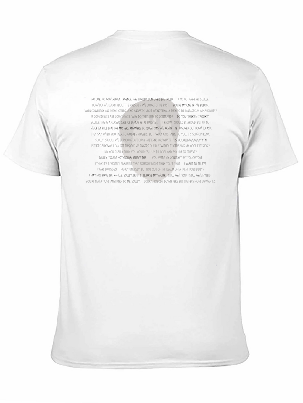 Abstract Text Graphic Black T-Shirt