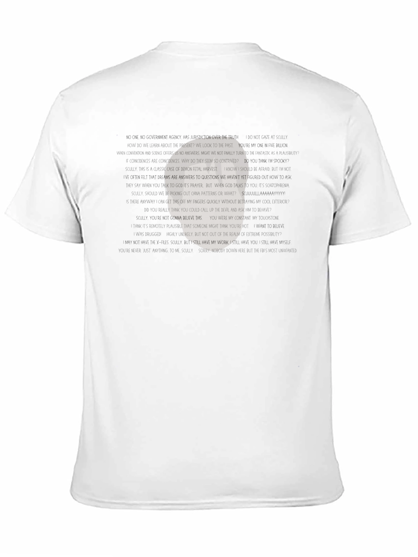 Abstract Text Graphic Black T-Shirt