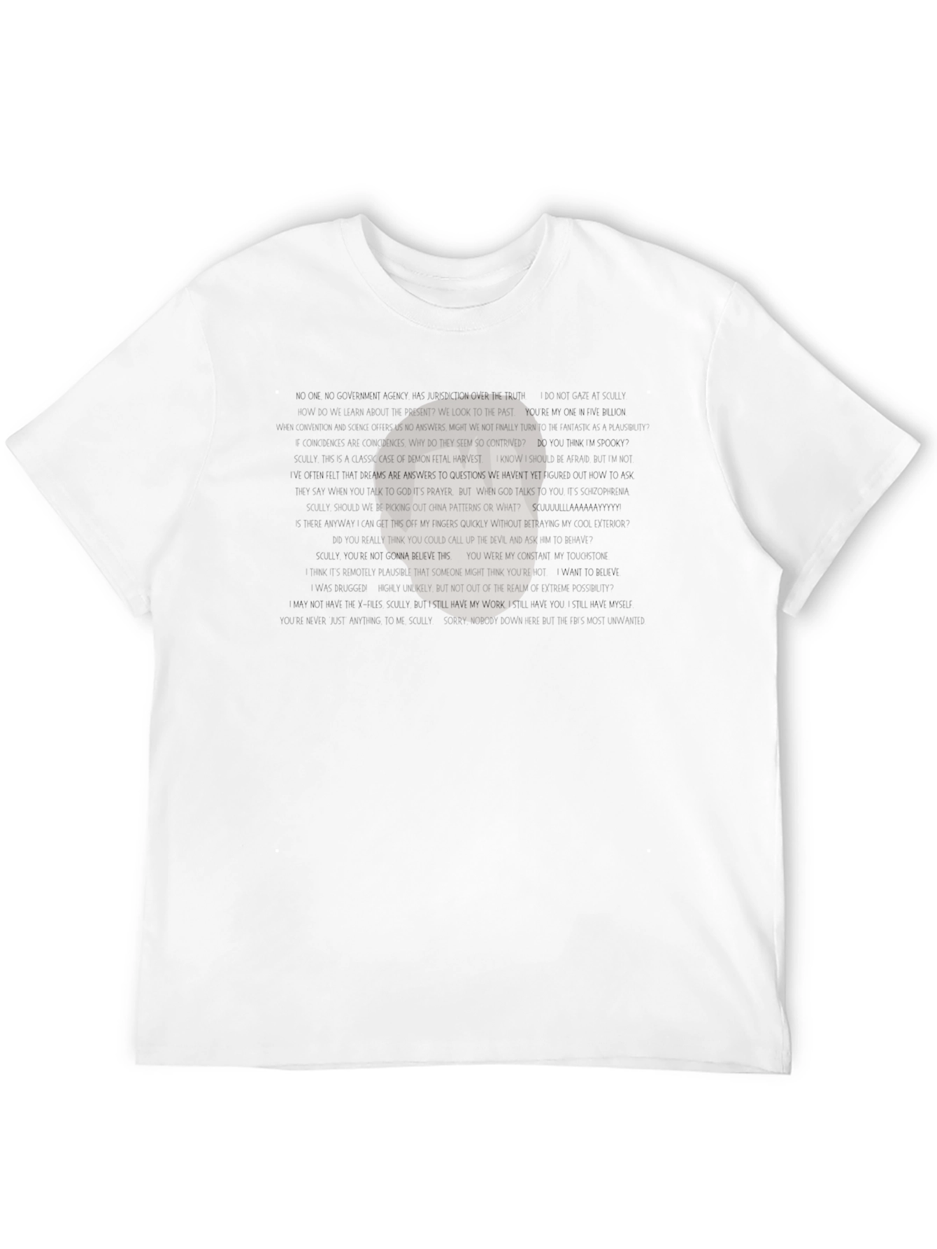 Abstract Text Graphic Black T-Shirt