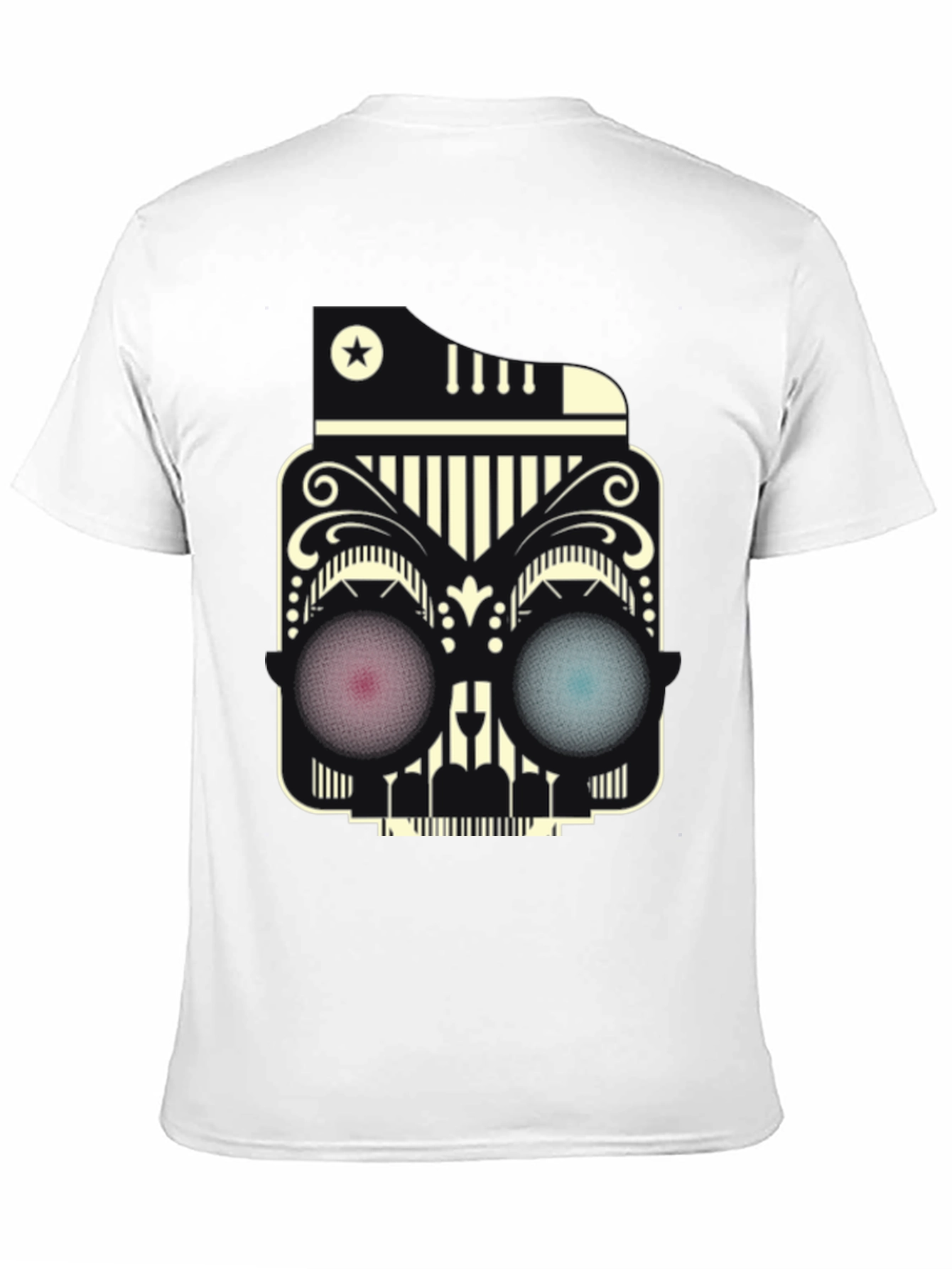Abstract Skull Graphic Tee - Modern Style