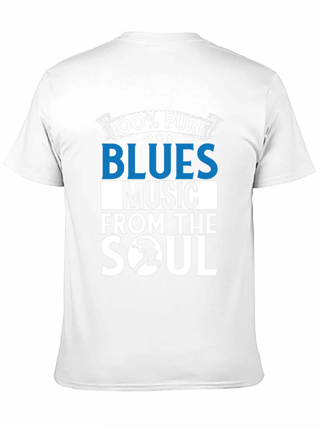 100% Pure Blues Music Graphic T-Shirt