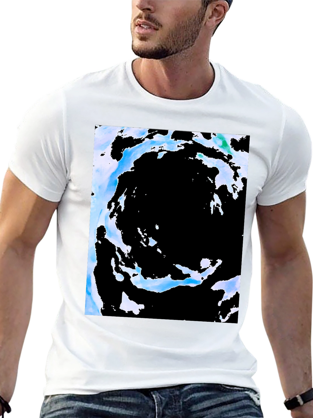 Abstract Vortex Black T-Shirt